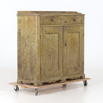 SKÄNK, bemålad furu, allmoge, 1800-tal.