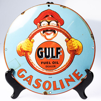 EMALJSKYLT, Gulf Gasoline.
