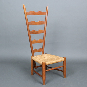 GIO PONTI. Sillón de chimenea / sillón con brazos, modelo 'Fireside Chair' para Casa e Giardino, años 1930.