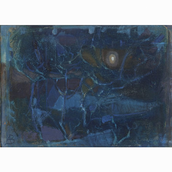 Ubekendt kunstner, olie på malerpap, 1961.