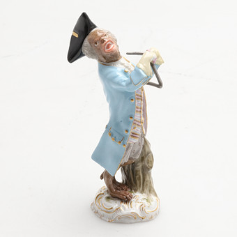 FIGURIN, porslin, ur "Aporkestern" , Meissen.