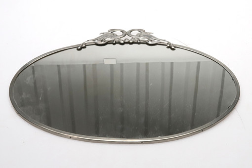 SPEGEL, tennram med svandekor, stämplat Svenskt Tenn. art deco, 1930-talet.
