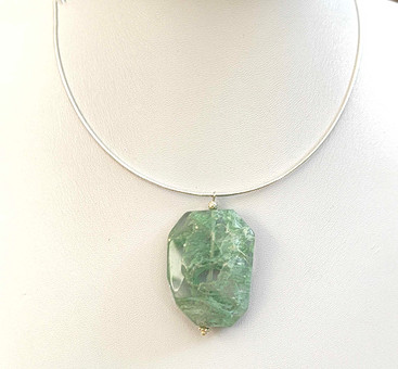 QUARZ COLLIER in Silber 925.