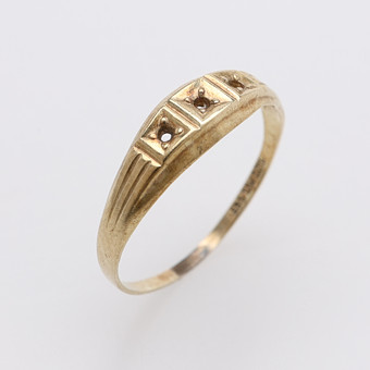 RINGSKENA, 14K GULD, VIKT 0,7 GRAM.
