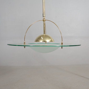 TAKLAMPA glas/metall. Massive.