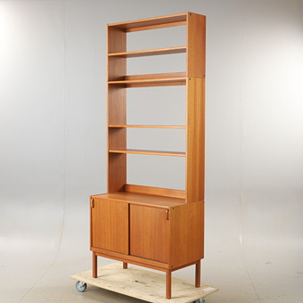 BERTIL FRIDHAGEN. Bokhylla, teak, Bodafors, 1900-talets mitt.