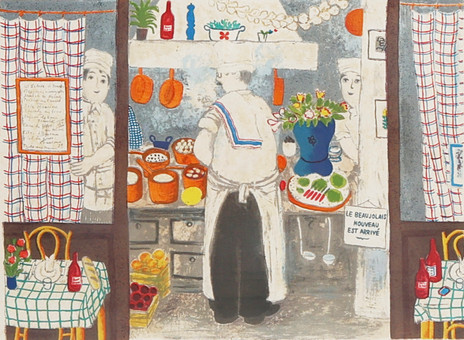 LENNART JIRLOW. Färglitografi, Signerad, numrerad, 23/50, Köket.