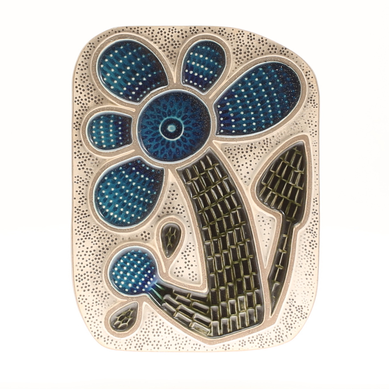 Plaque Murale Vintage Cardus (1967) Par Mari Simmulson Pour Upsala Ekeby - Céramique Suédoise