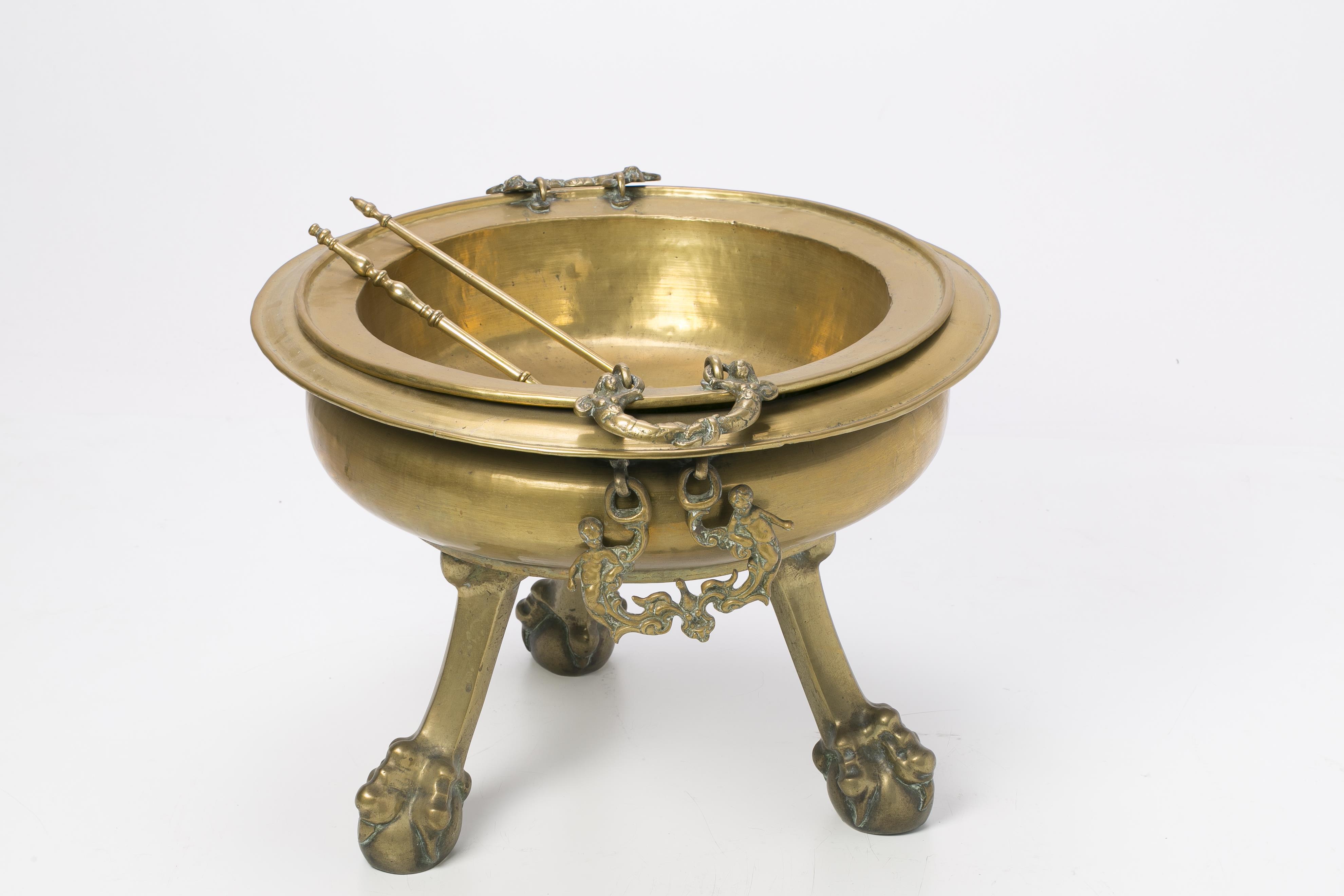 Images for 1049382. Spanish brass brazier, 18th19th Centuries.