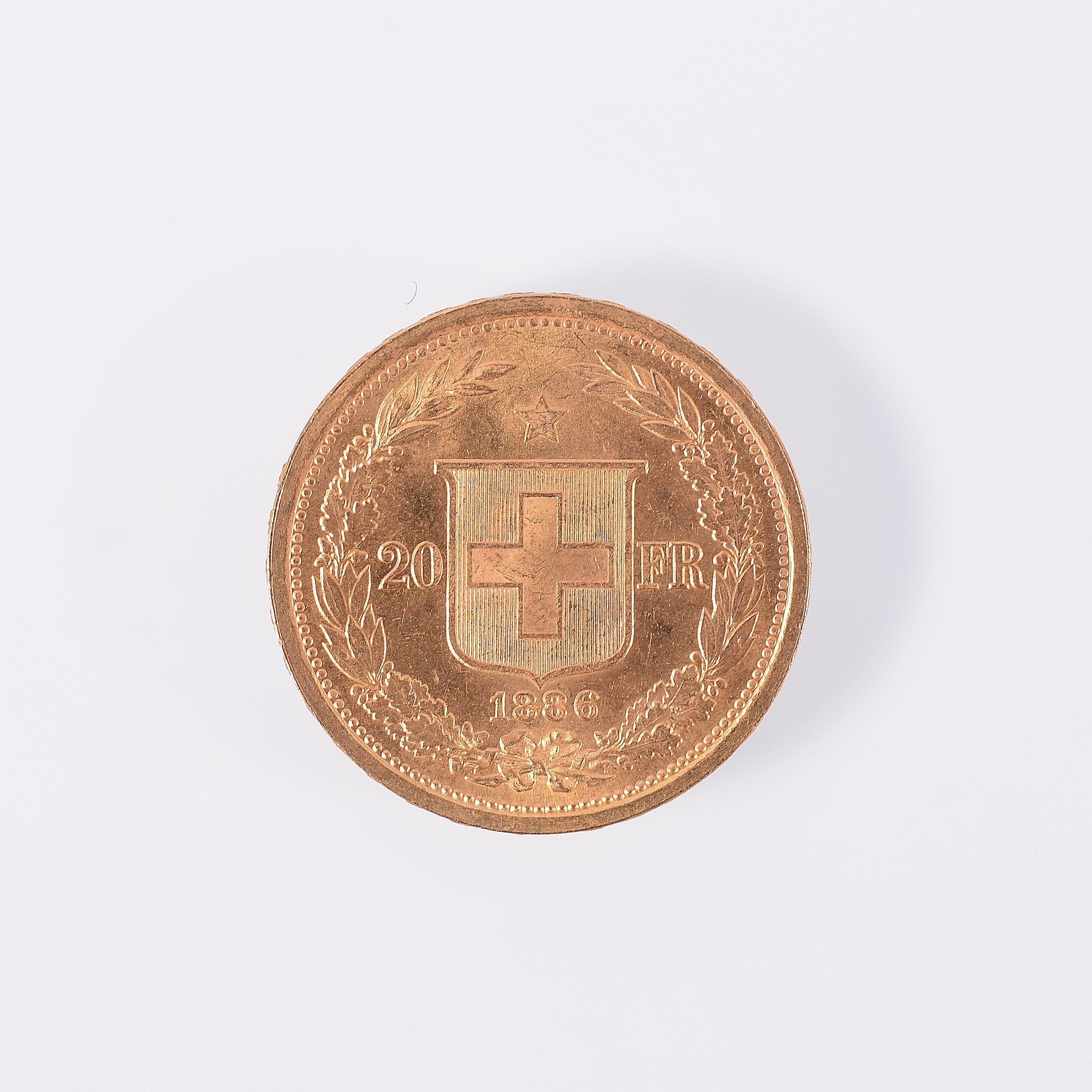 Images for 1056010. GOLD COIN, 20 SFR, Helvetica Switzerland, 1886. -  Auctionet