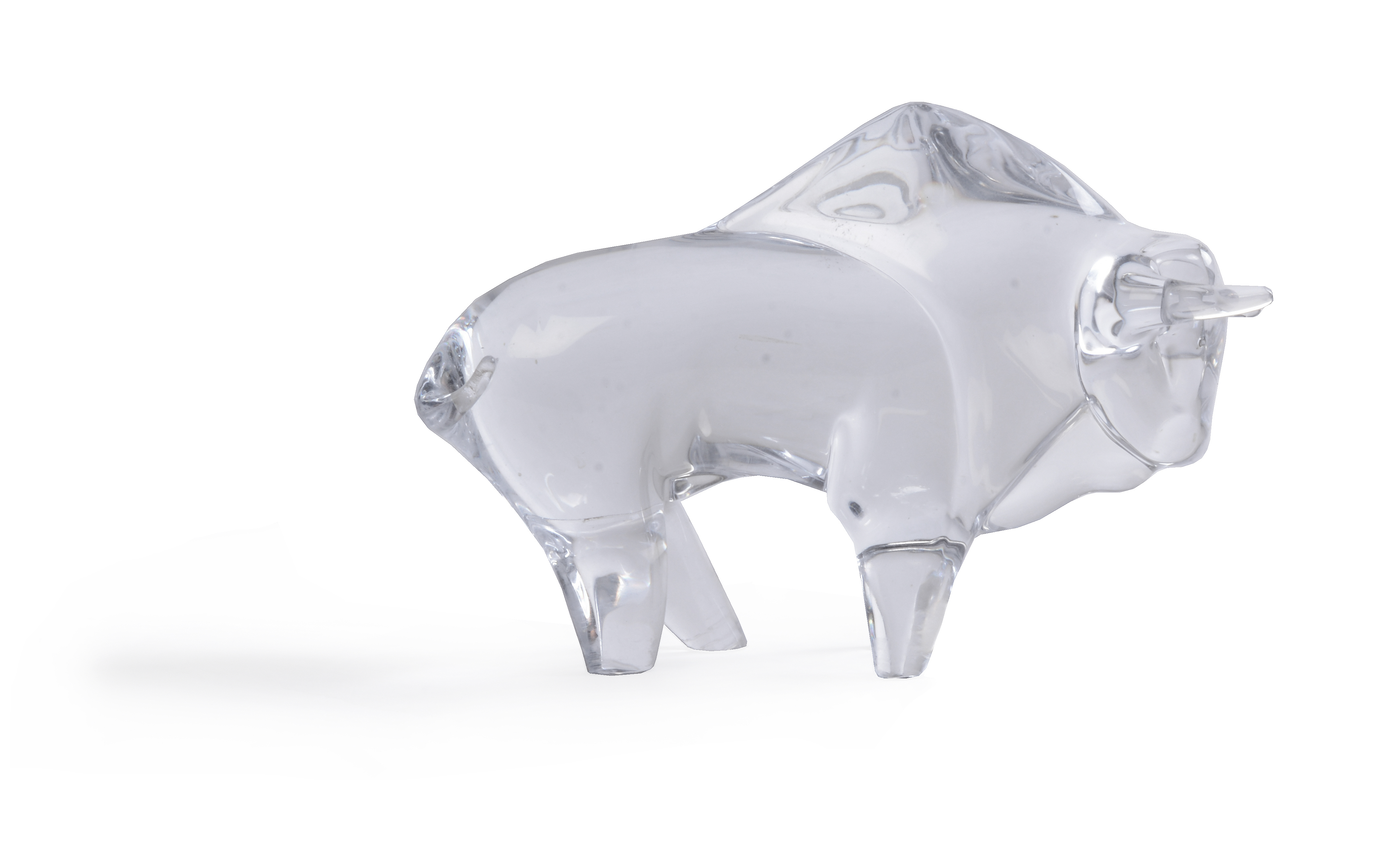 Bilder F r 1269520 DAUM ETT KLART GLAS MODELL AV EN BISON ELLER TJUR 