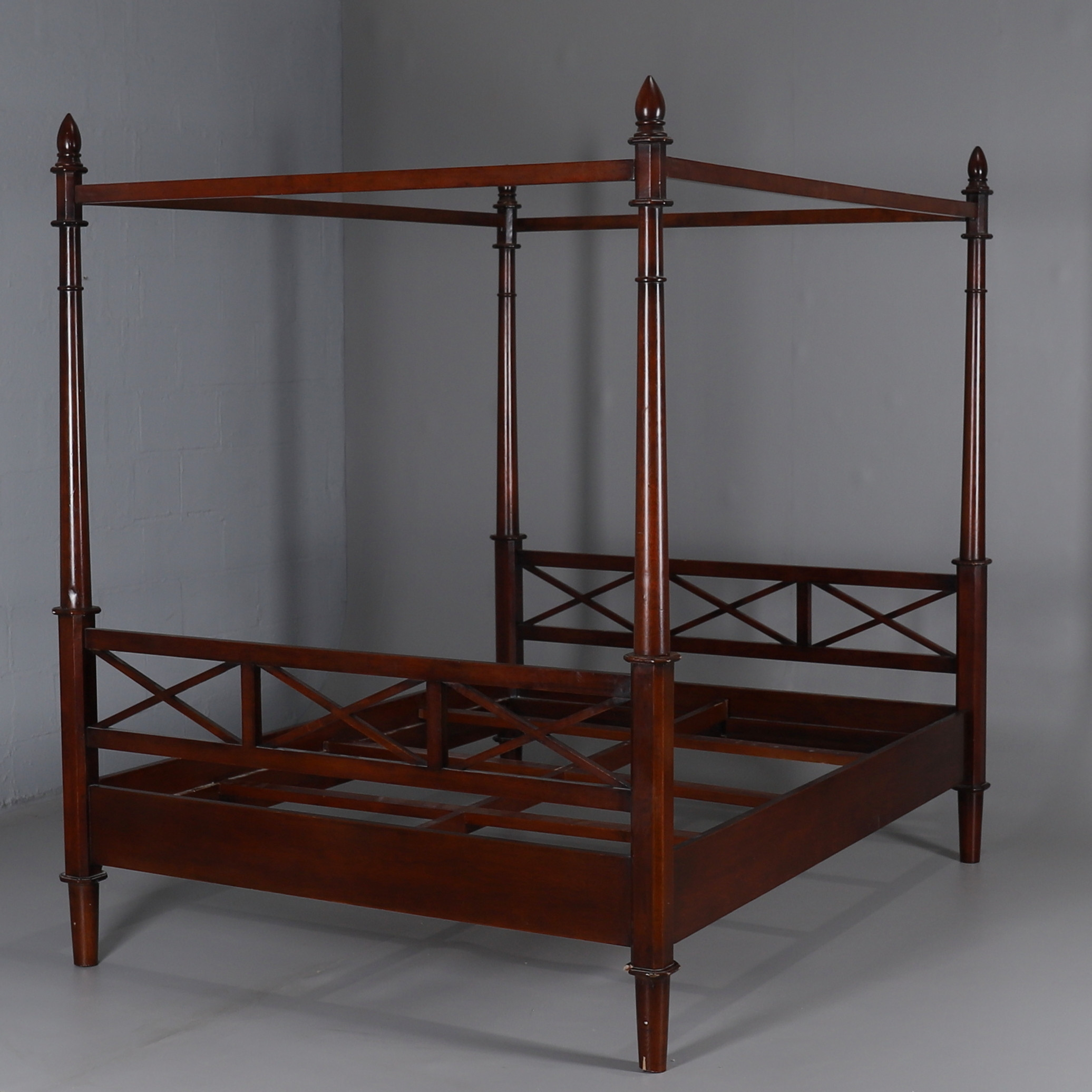 A Mahogany King Size Four Poster Bed Frame Furniture Other Auctionet Four Poster Bed Frame Furniture, King Size Mahogany Poster Bed