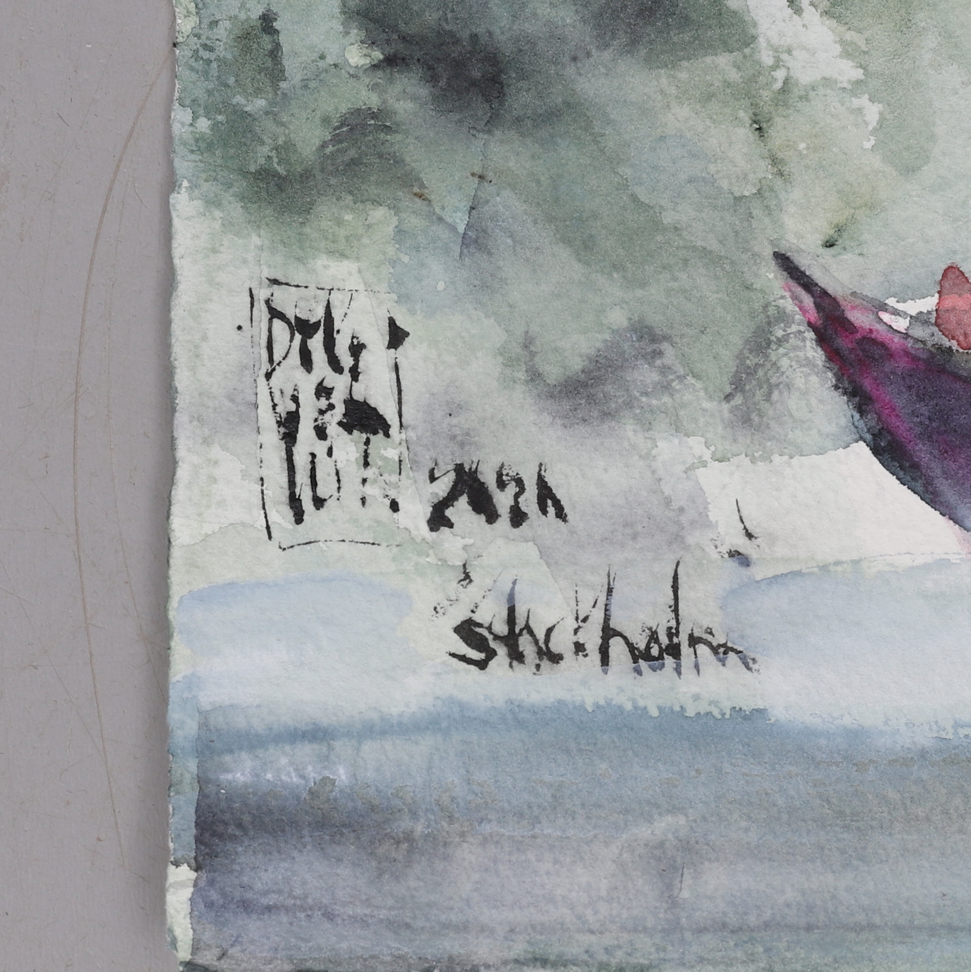 Bilder F r 1335691 LEILA VAN DYKE Stockholm Akvarell Signerad Och 