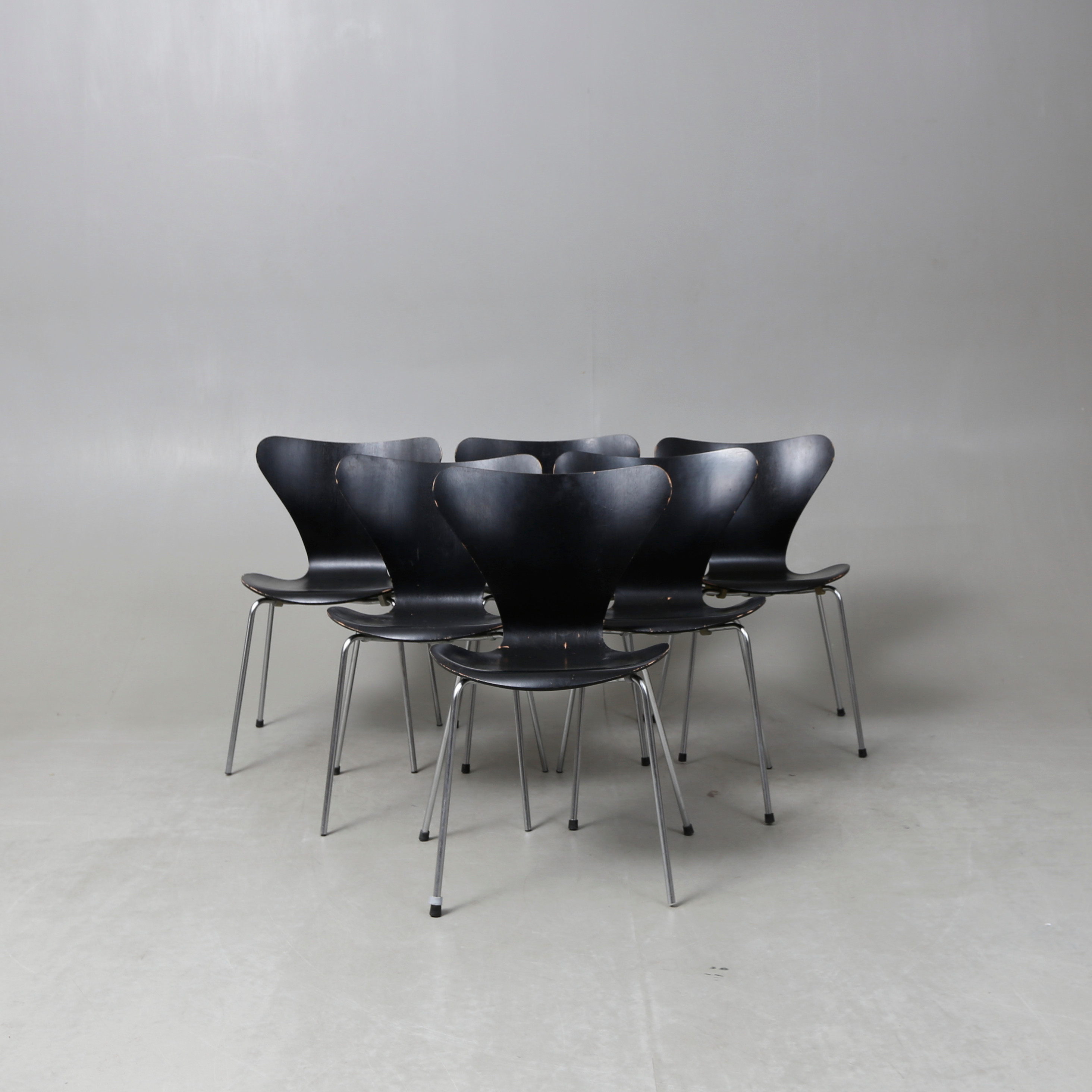 STOLAR, 6 st, Sjuan , Arne Jacobsen för Fritz Hansen STOLAR, 6 st, Sjuan, Arne Jacobsen för Fritz Hansen
