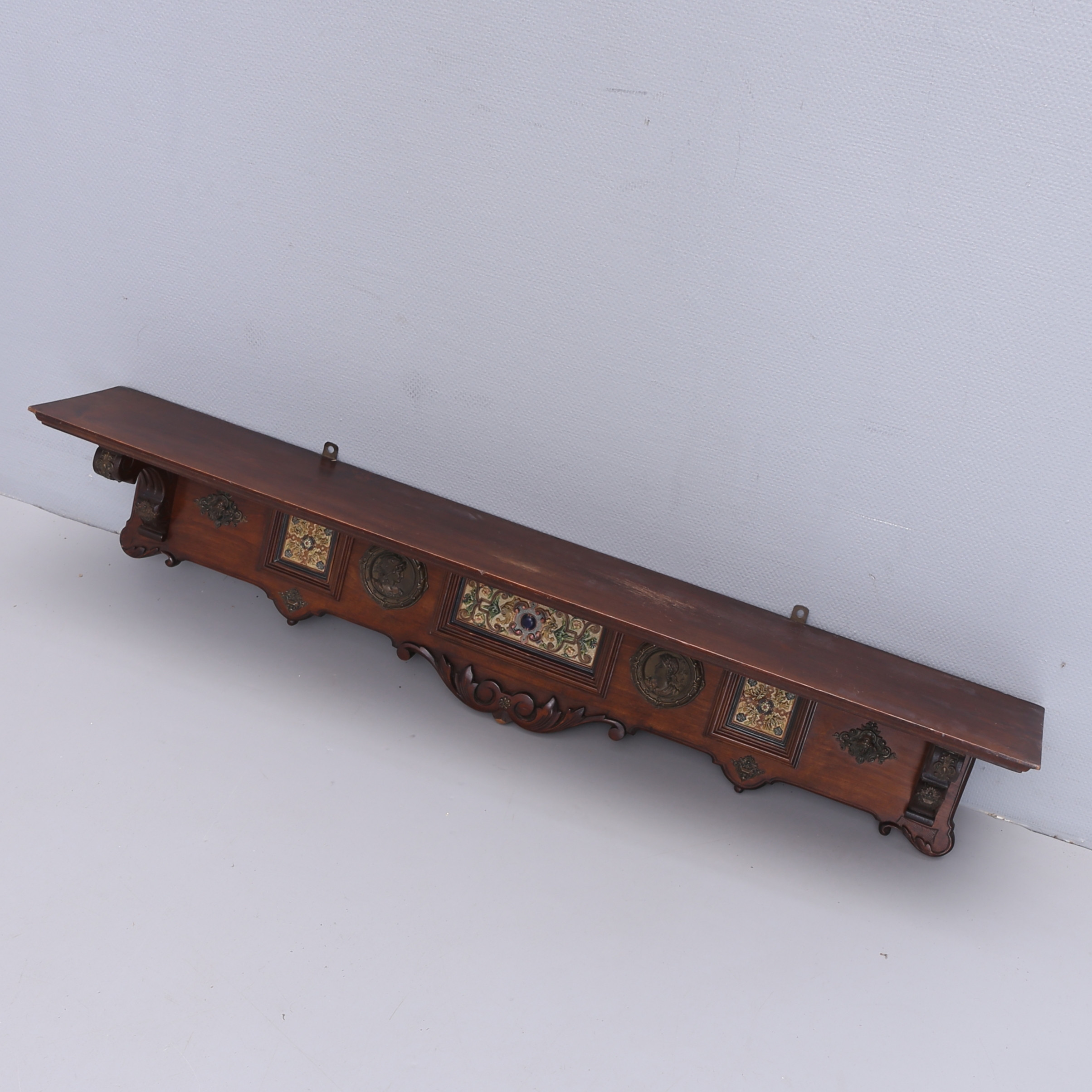 Images for 1403546. WALL SHELF, wood, metal, first half of the 20th