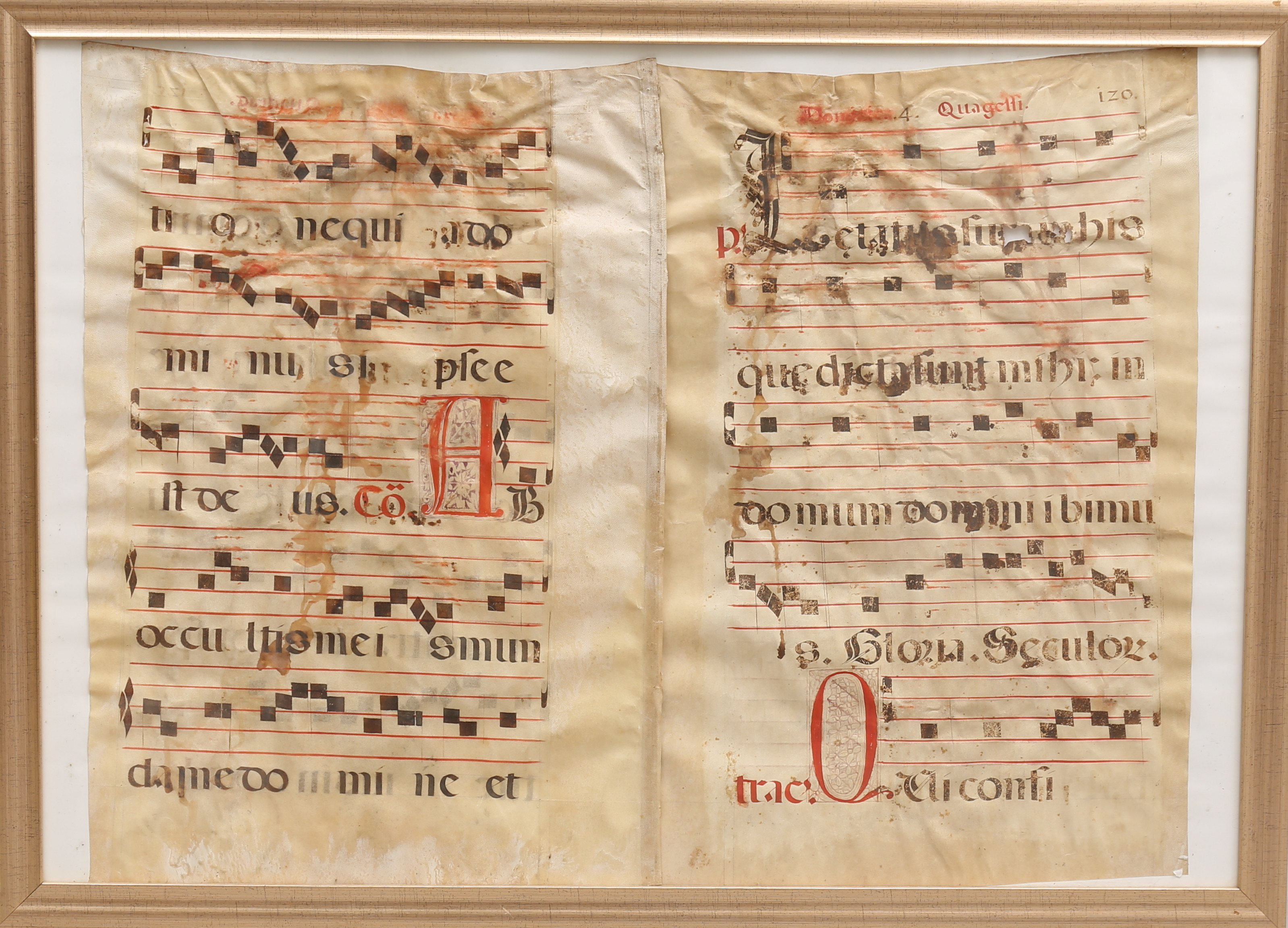 Images for 1436845. MUSIC SHEETS, 2 pcs, double-sided, parchment ...