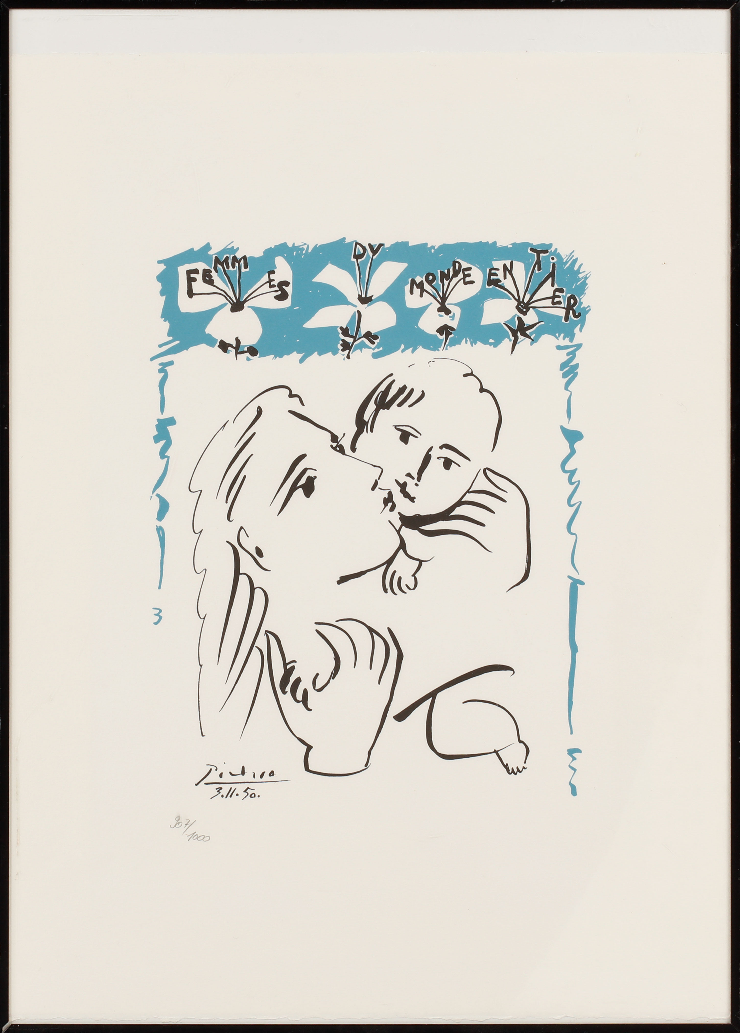 Pablo Picasso Femmes Du Monde En Tier Lithograph After Signed In Print Numbered 907 1000 Art Graphic Auctionet
