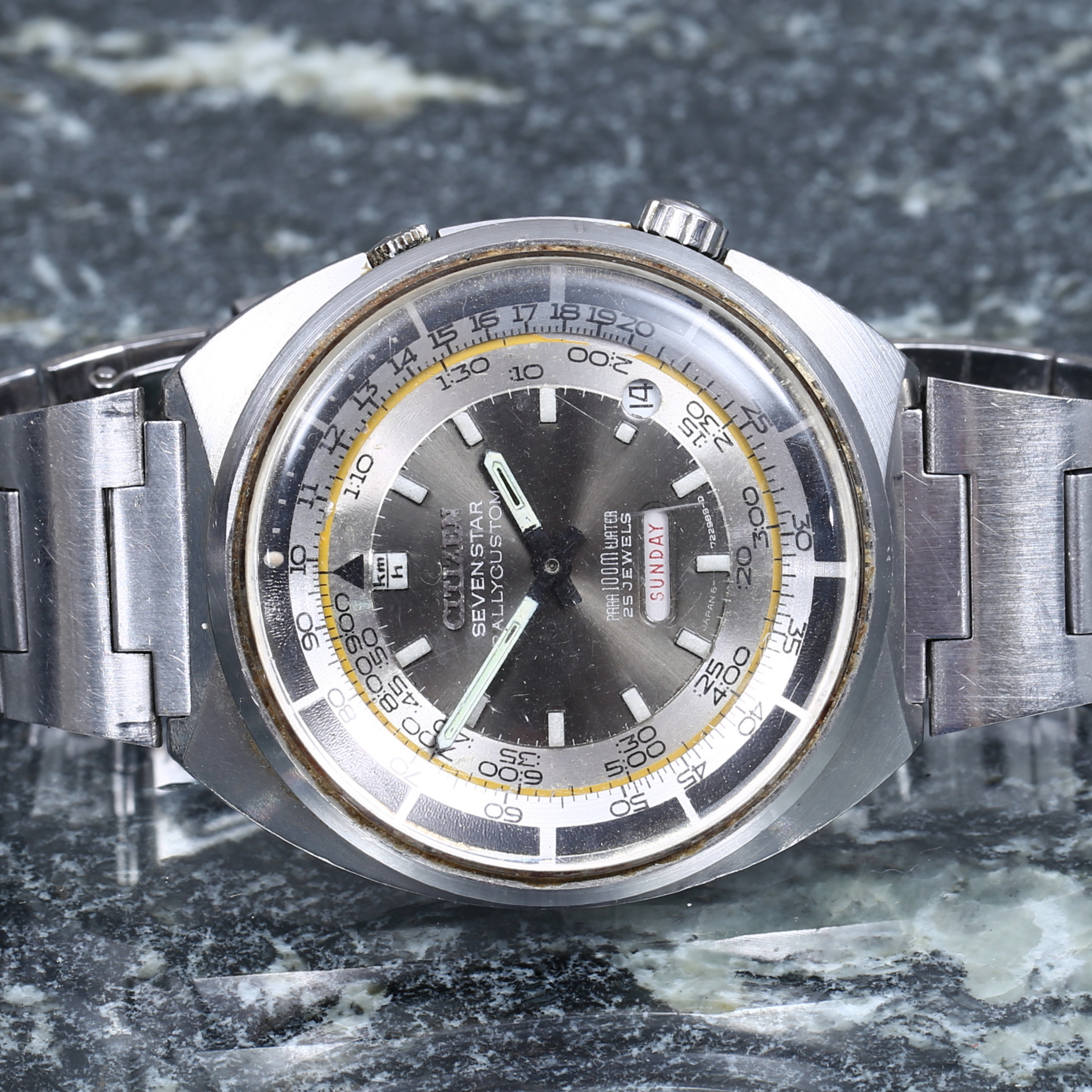CITIZEN Sevenstar Rallycustom, wristwatch, cal. 7290, steel, ca 1970.  Clocks \u0026 Watches - Wristwatches - Auctionet