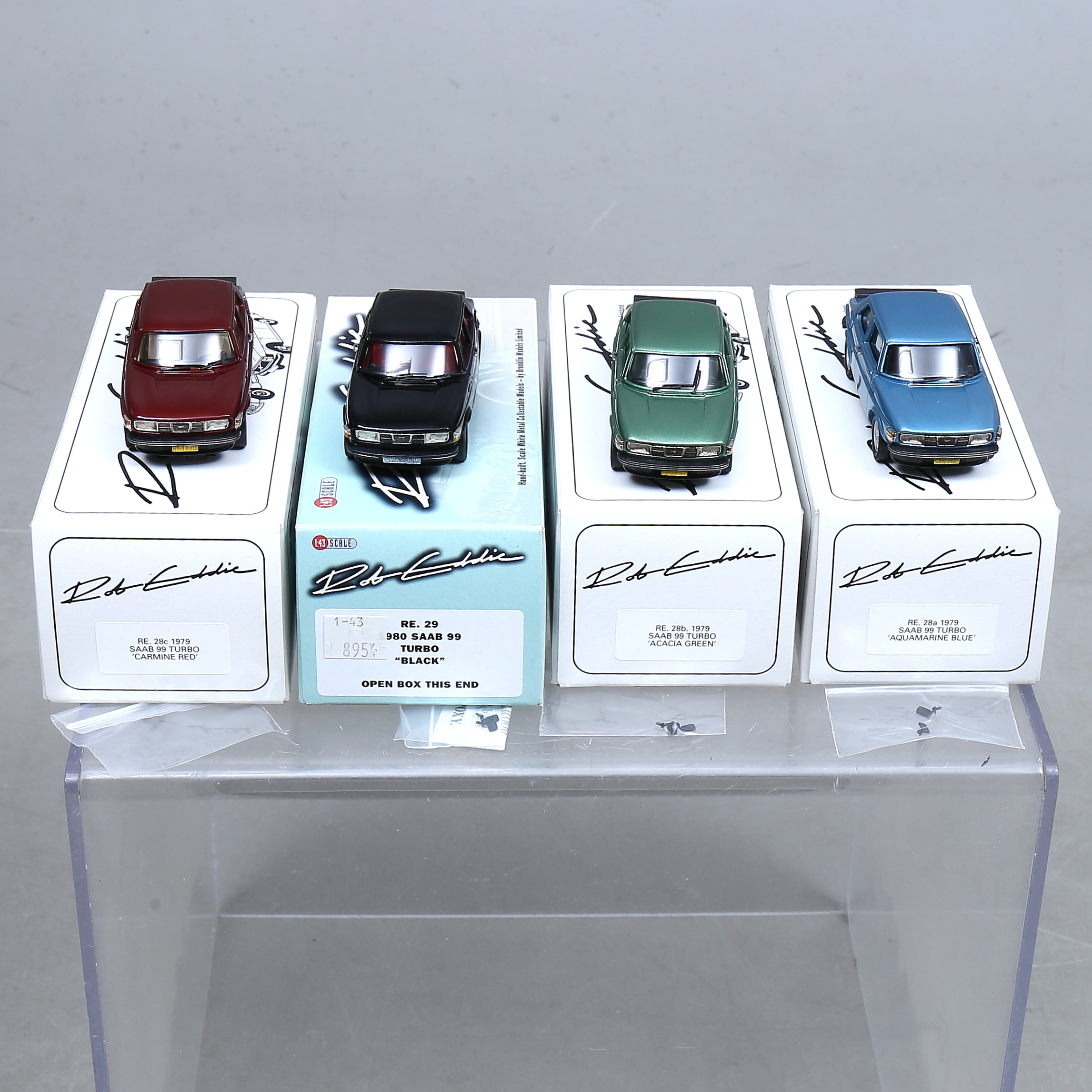 Modellino Brooklin Rob Eddie Saab 99 Turbo 1969 – Scala 1:43 Verde – Collezione Adulti