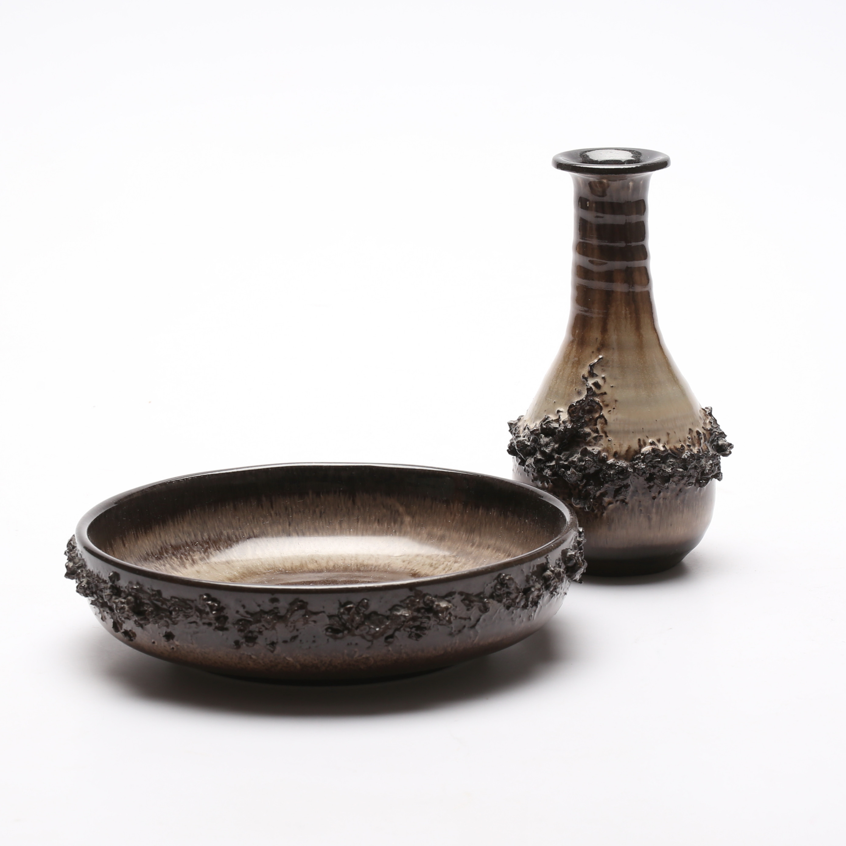 Images for 1615818. BOWL, AND VASE, ceramics, Ragnar Kjartansson, Lava