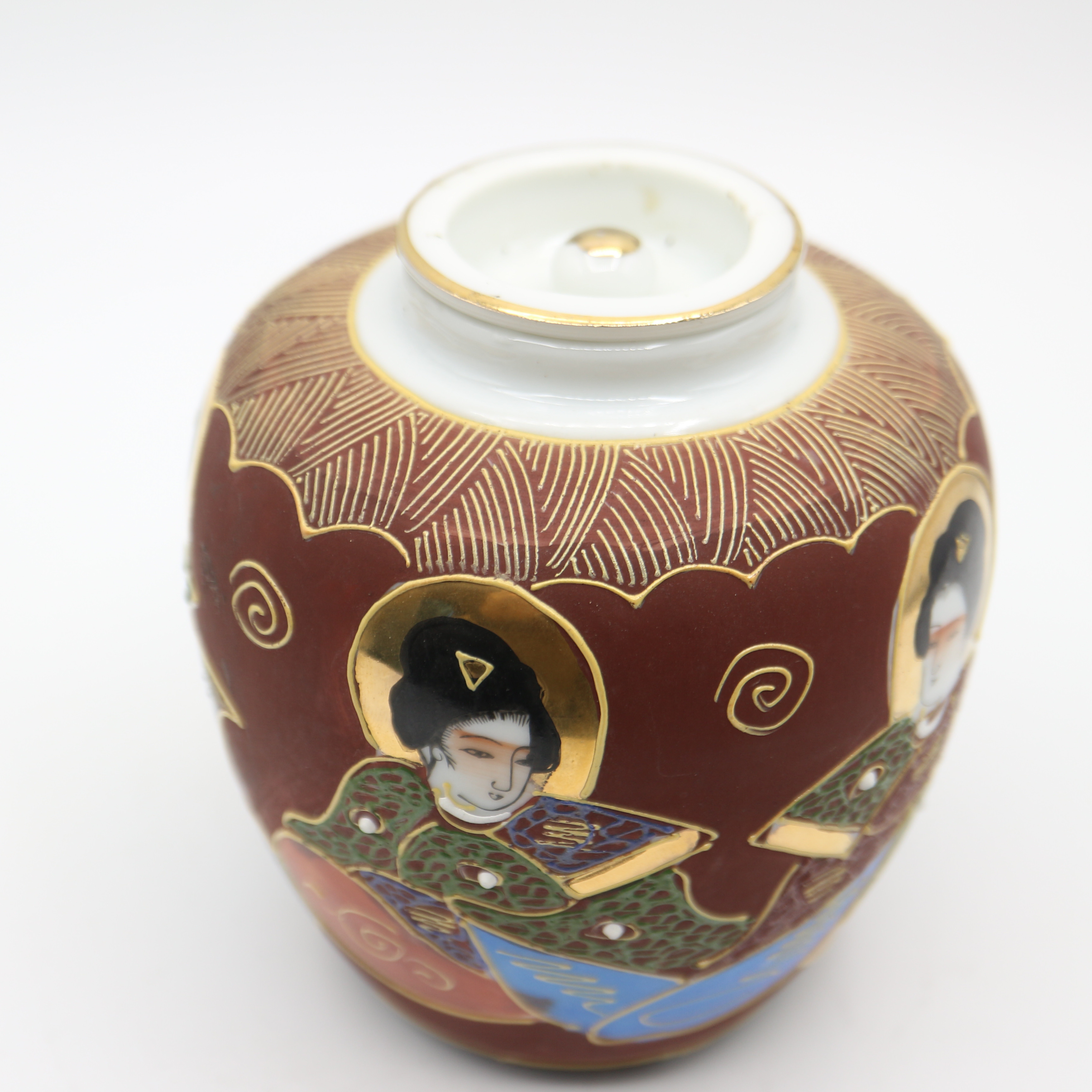 SATSUMA JAPAN LID JAR. Asiatica