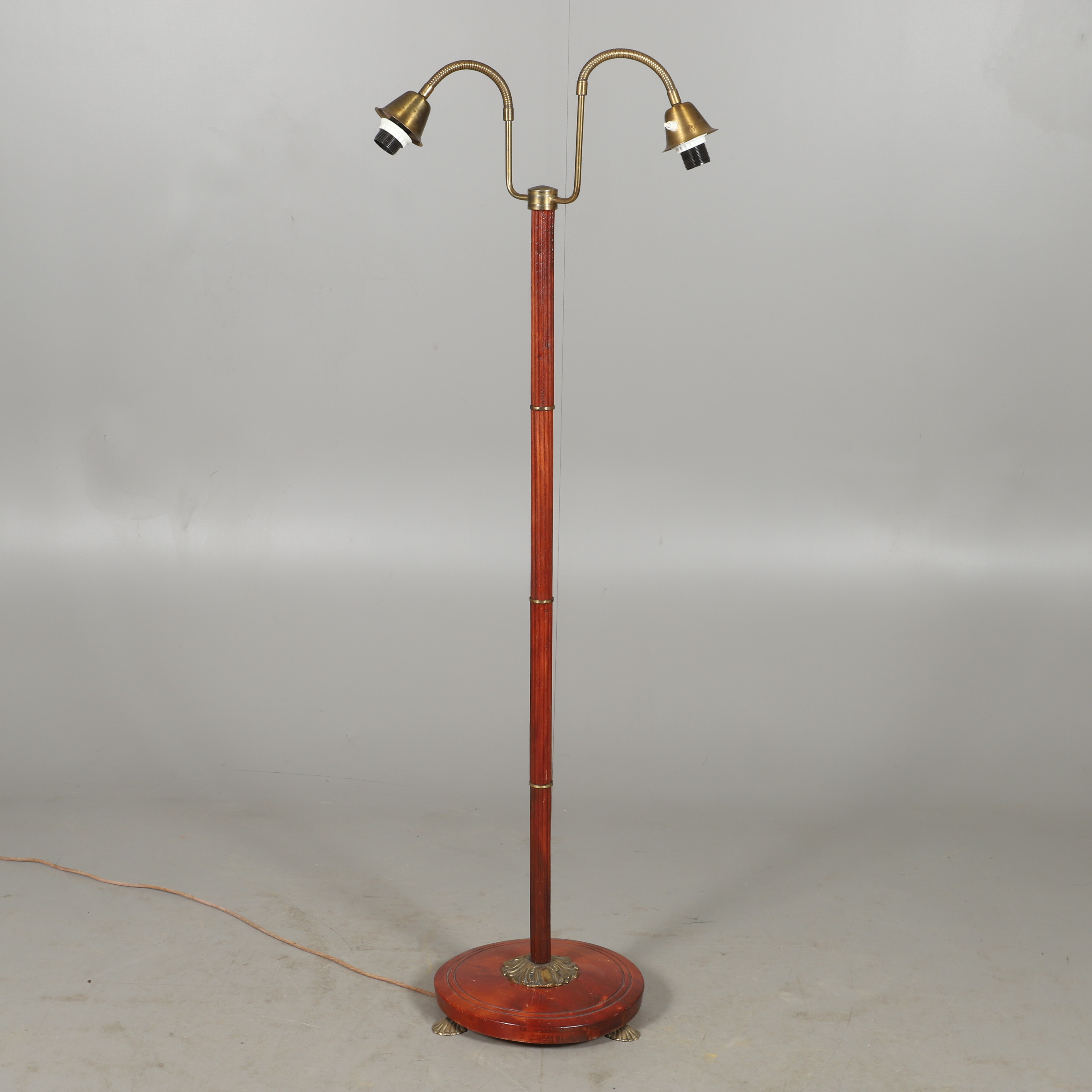 Images for 1729434. FLOOR LAMP, 2armed, birch/brass, AB Armatur