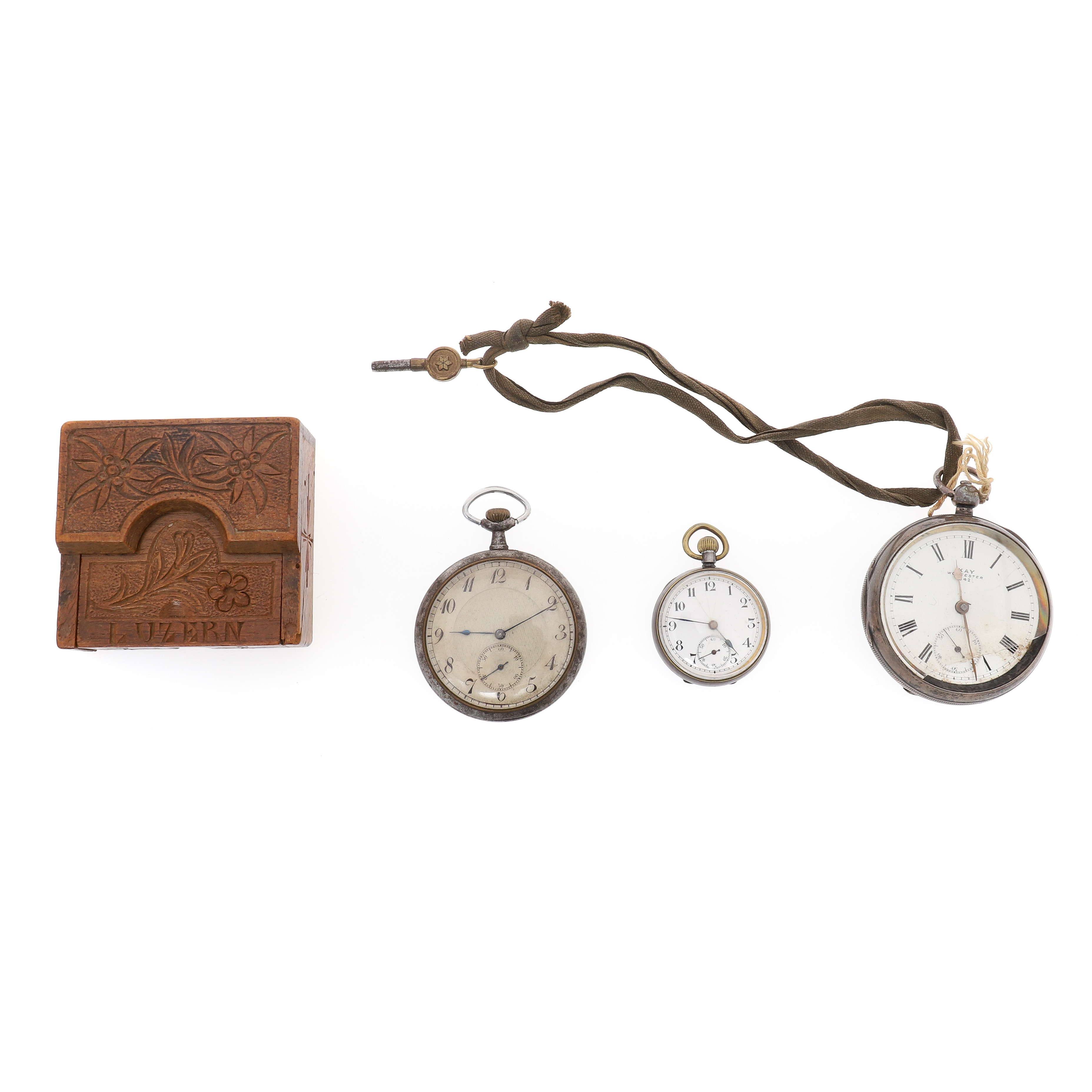 KAY WORCESTER 342 AN EDWARDIAN SILVER CASED OPEN FACE POCKET WATCH