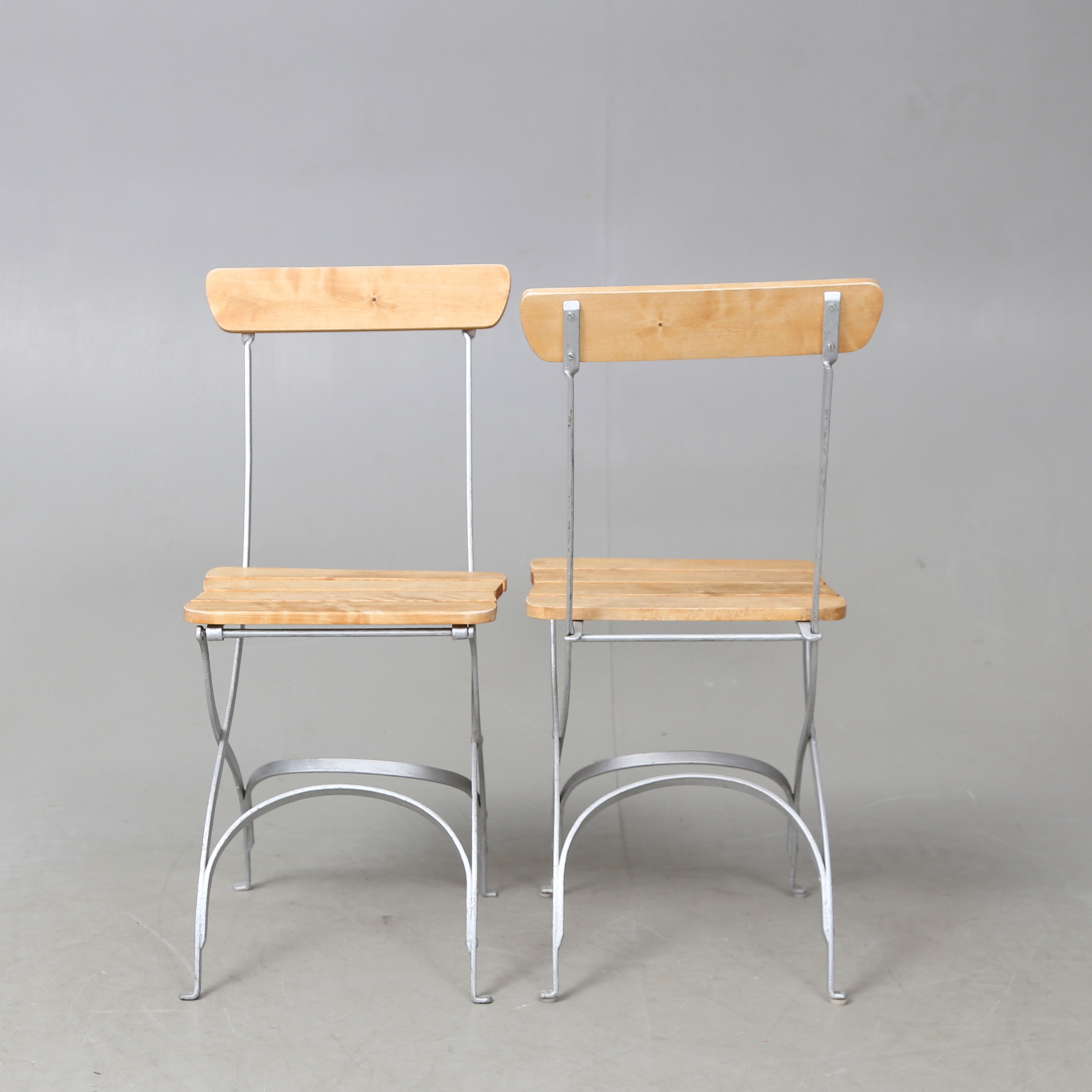 BREWER CHAIRS, a pair. Furniture Garden furniture