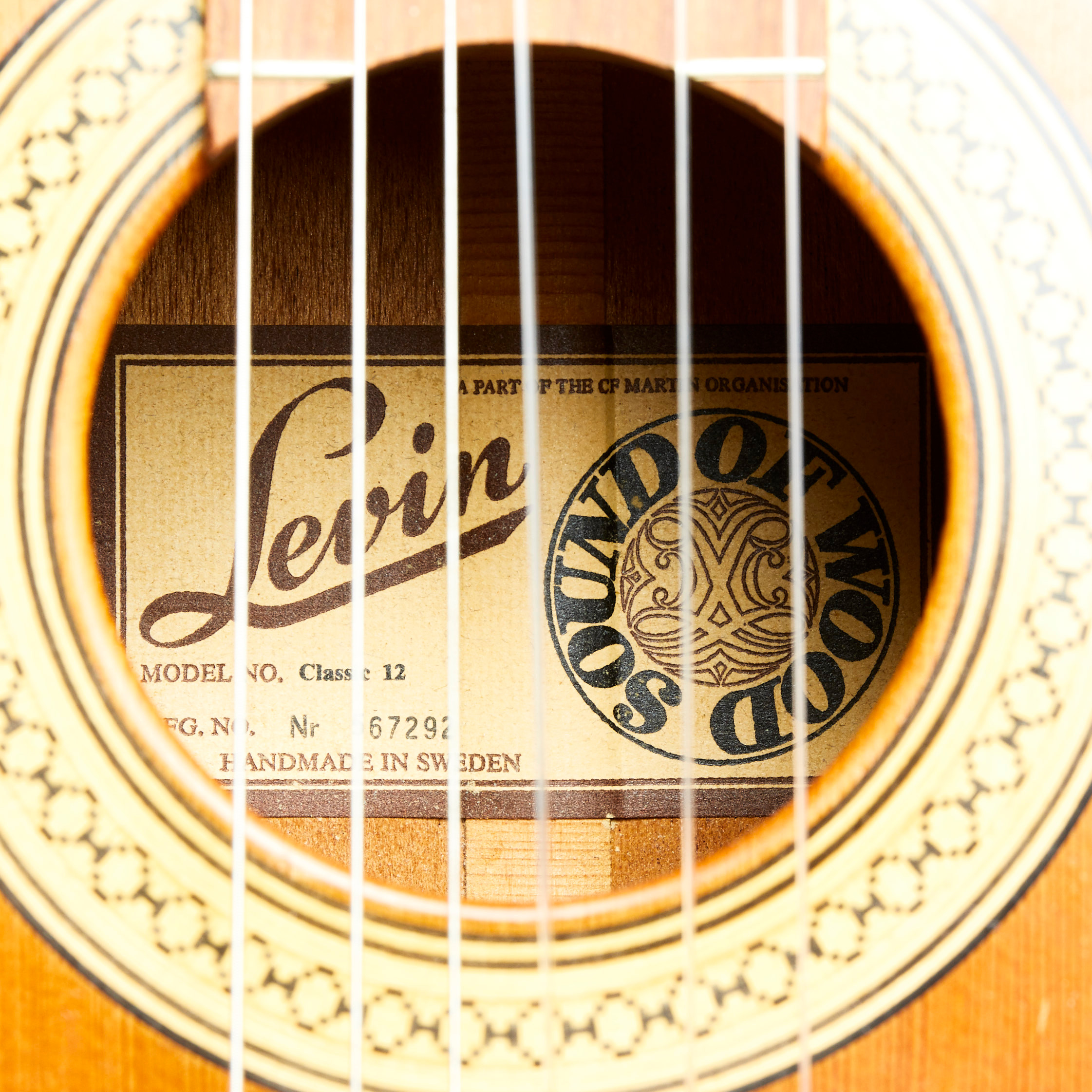 Bilder för 1811625. GITARR, Levin, Sound of wood, classic 12, 1970tal