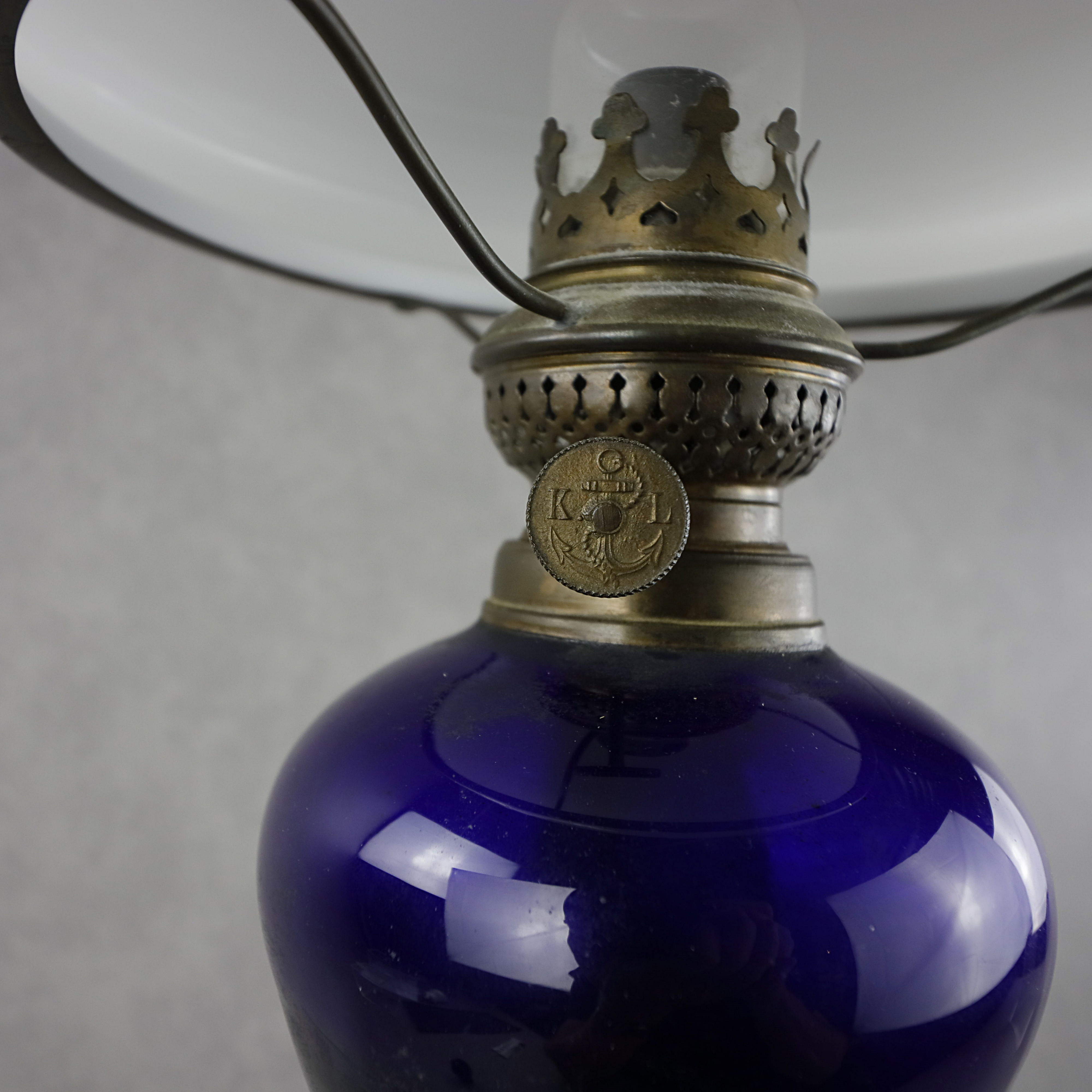 Images for 1867545. TABLE PHOTO LAMP, glass and brass, KL Karlskrona lamp factory, first half of