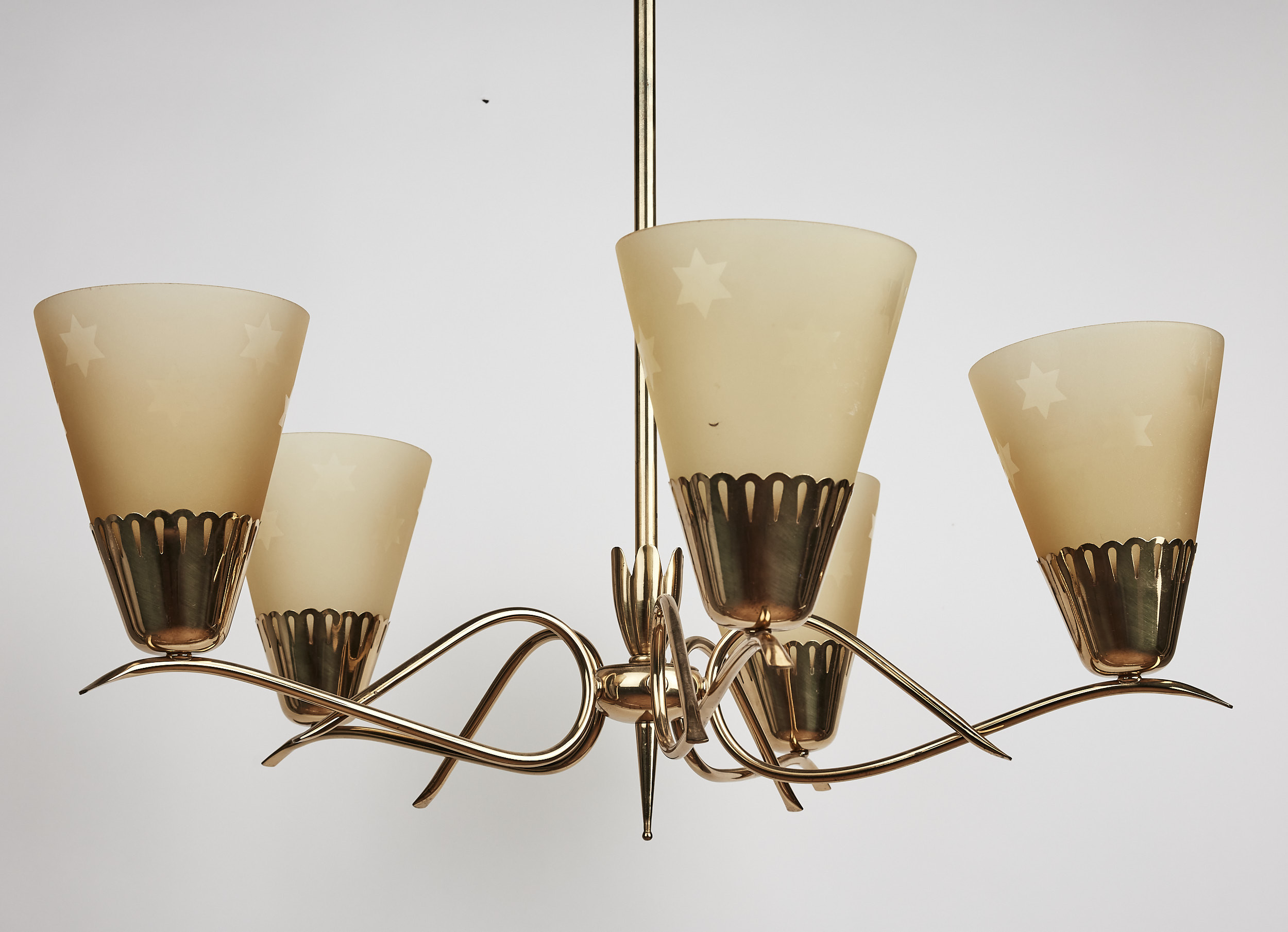 Images for 1895681. TAKARMATUR, Sweden 1940/50s, brass, yellow glass