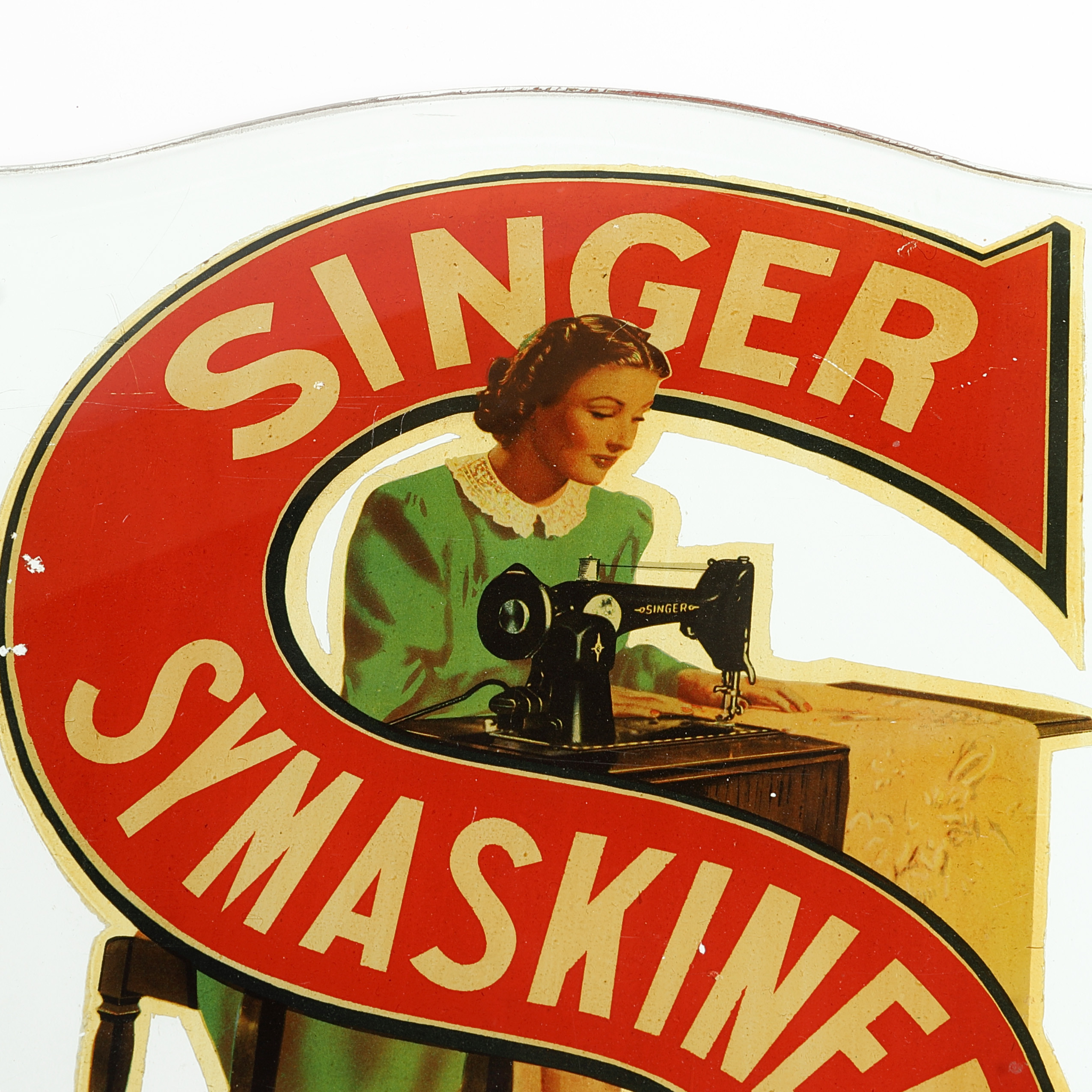 Images for 1922522. SIGN, 1930s, Singer, glass. - Auctionet