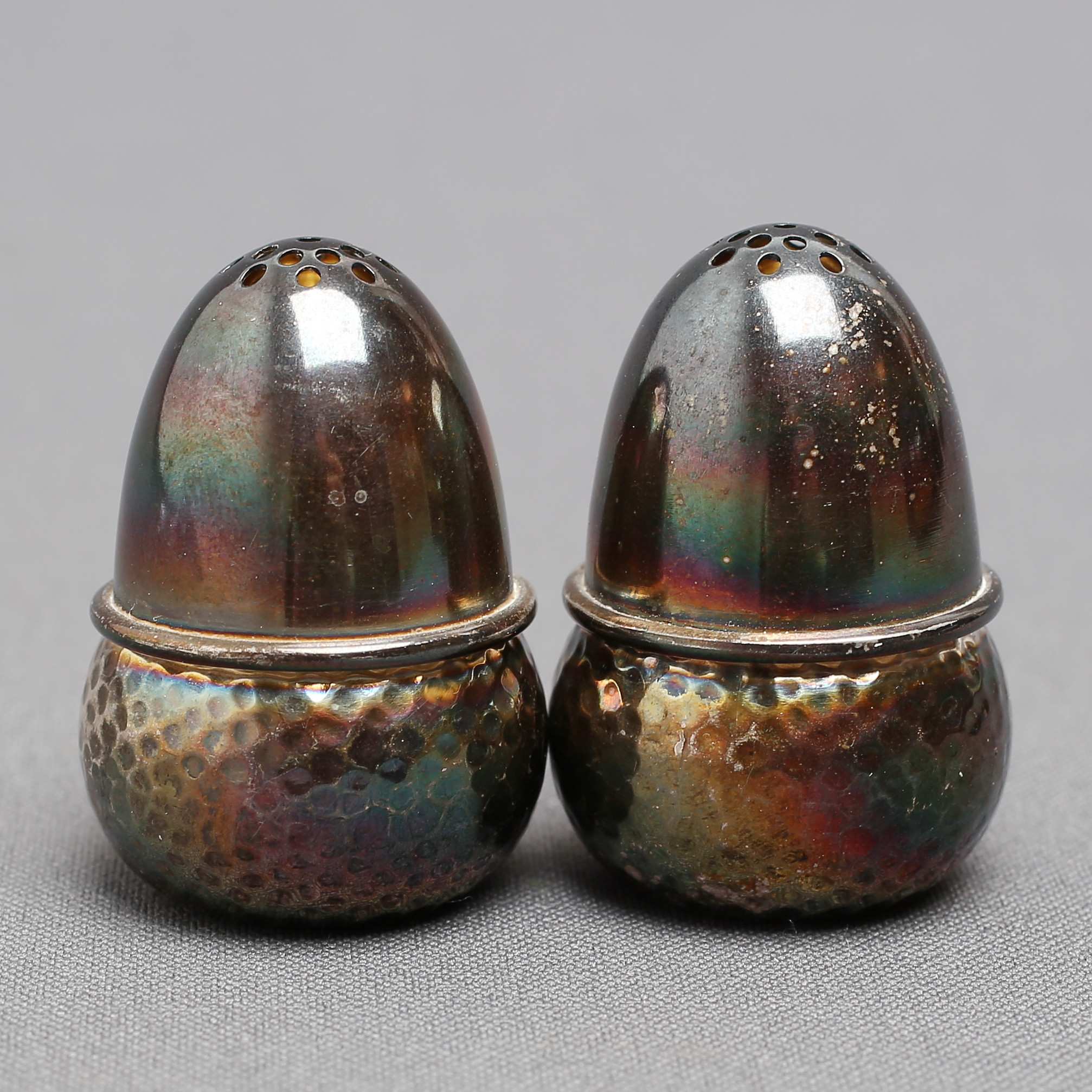 Images for 1926898. SALT AND PEPPER BOXES, silver, Acorns, Norway