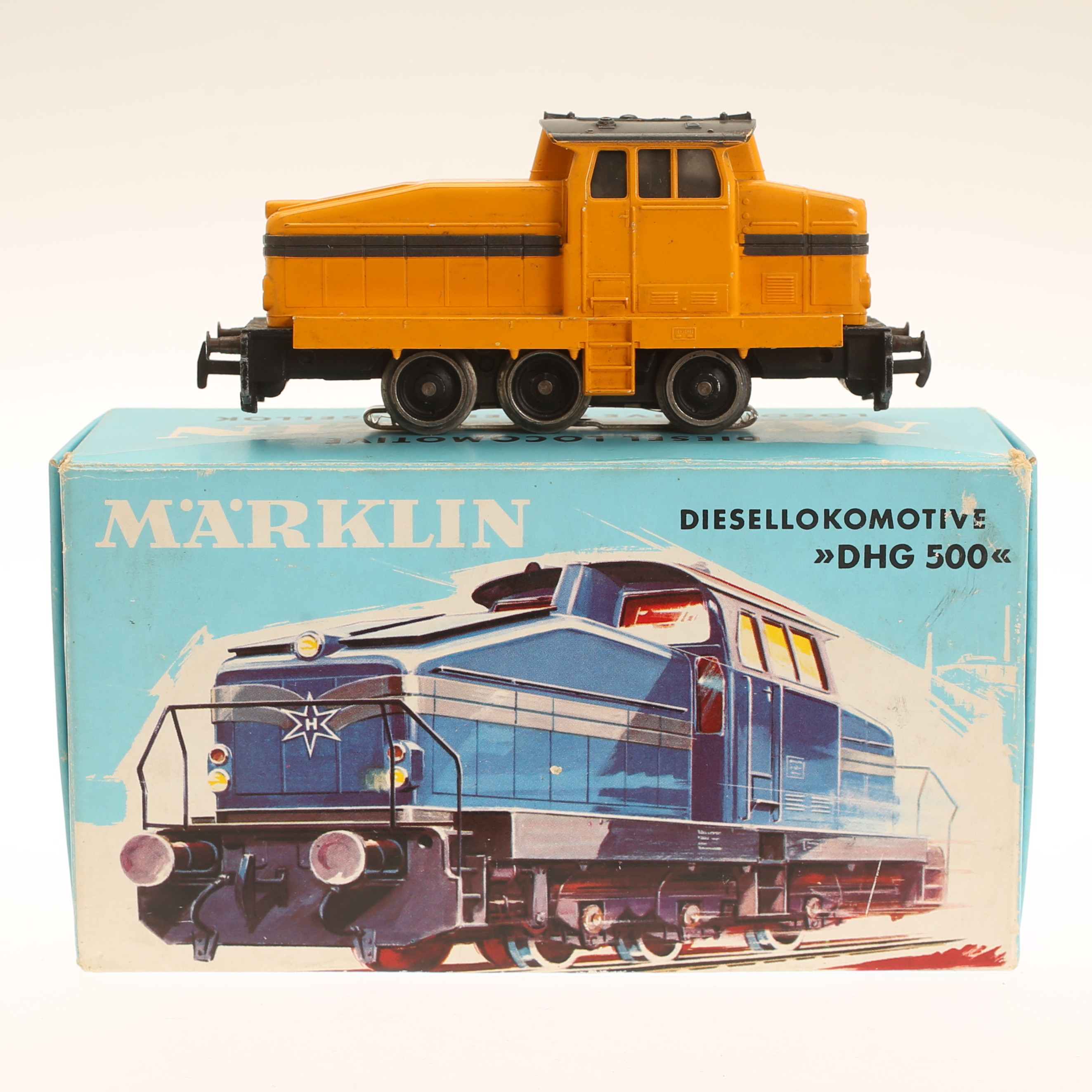 Märklin 3080 Ho Db Locomotive Diesel Hydraulique DHG 500 Jaune 3 Rails Boite Notice A74966