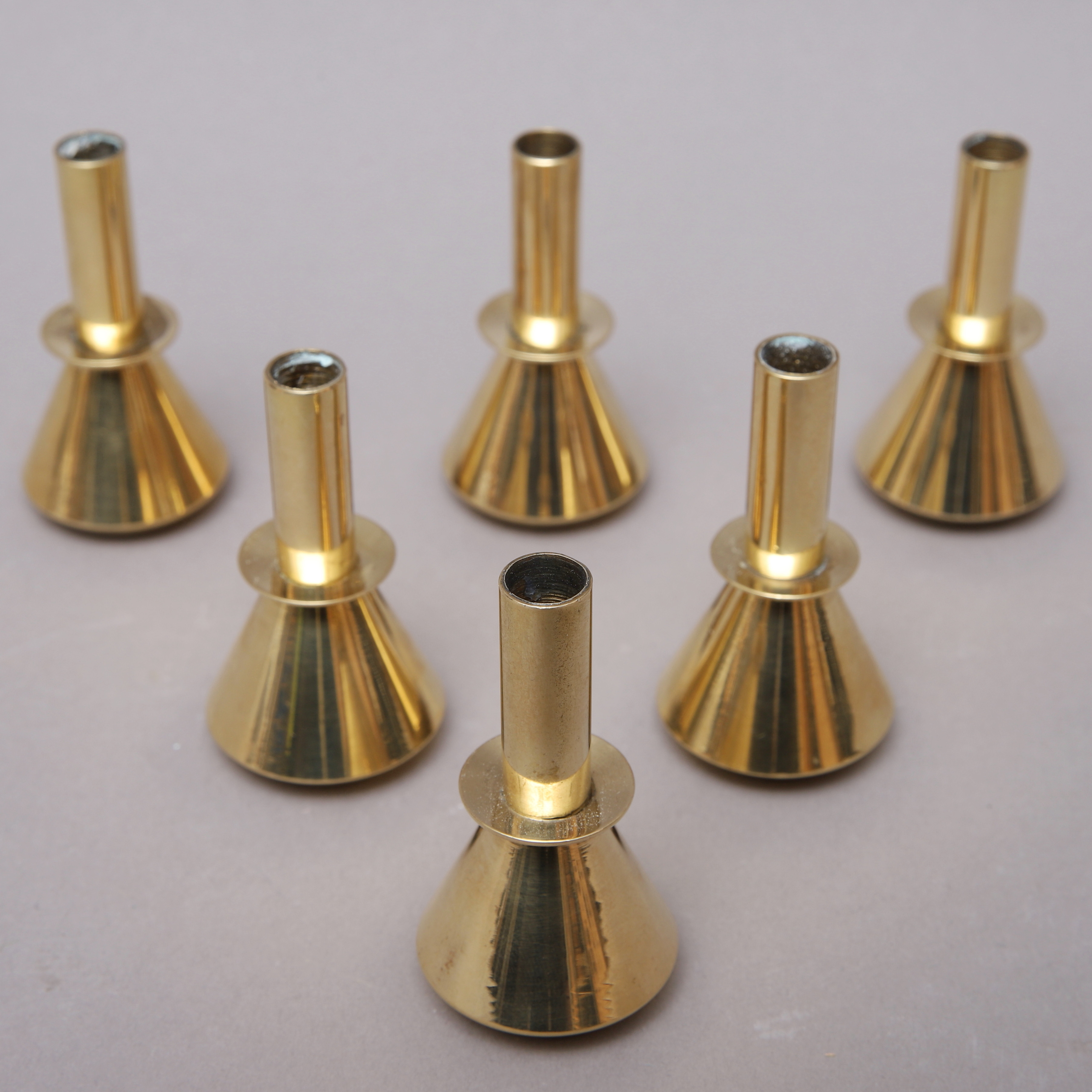 Images for 2006837. CANDLE STICKS, 6 pcs, brass, for narrow candles