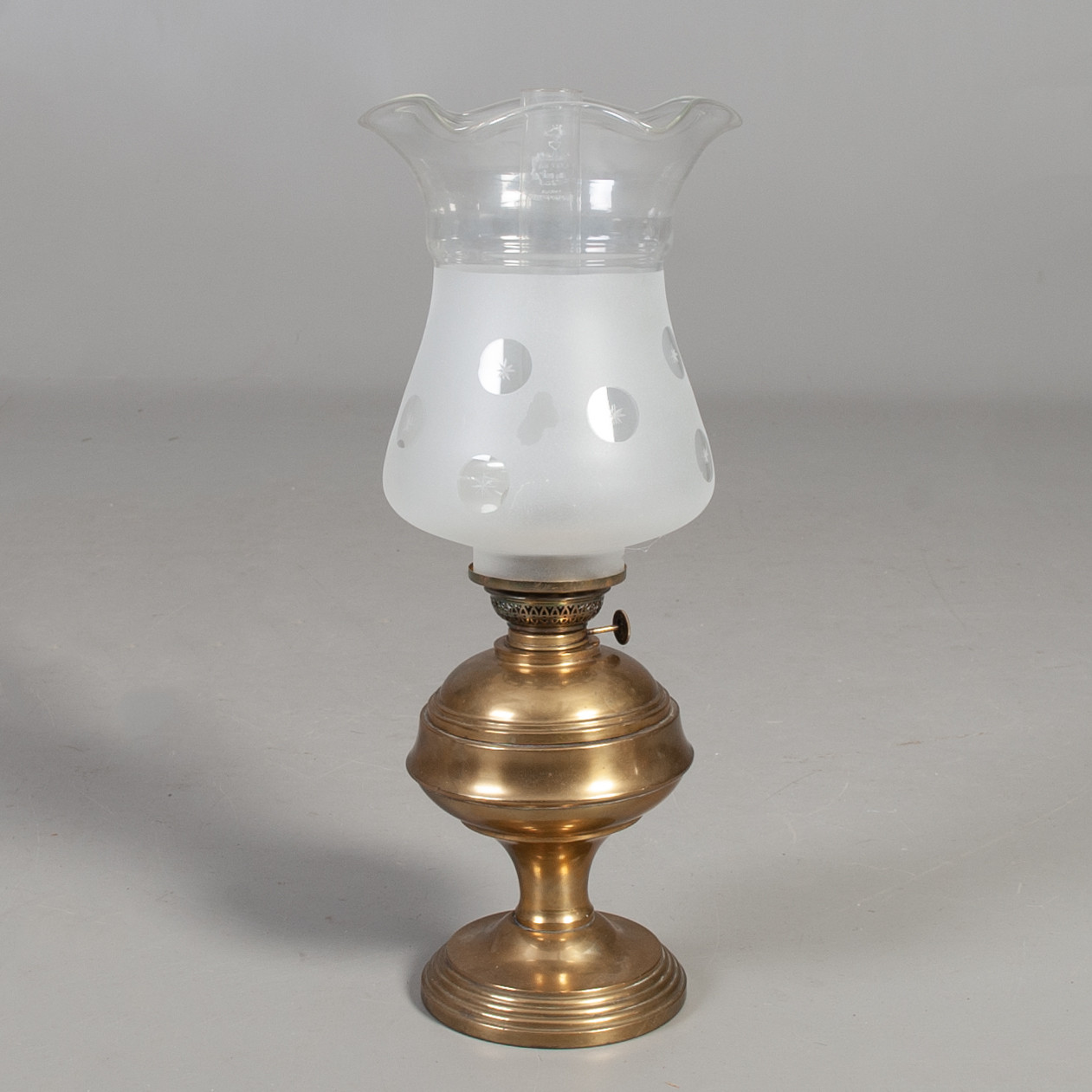 Images for 2076282. PARAFFIN LAMP. Brass, and ground glass, first part