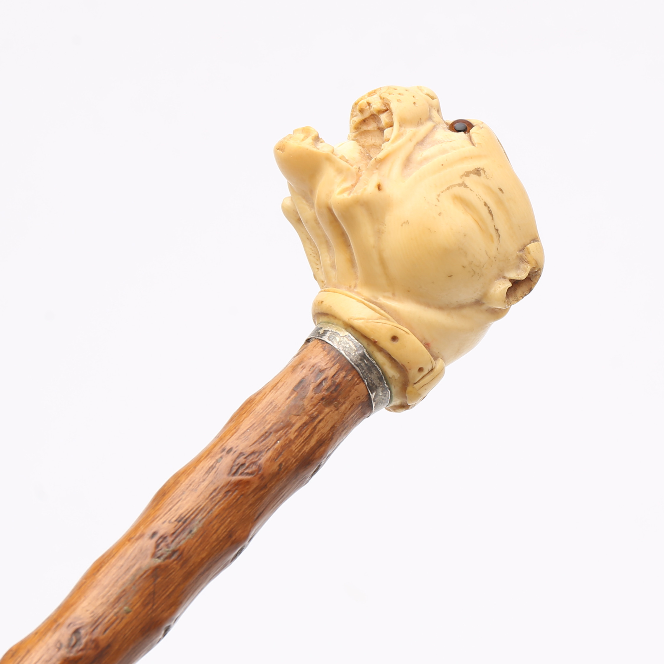 Images for 2091790. Probably French walking stick with carved bone dog