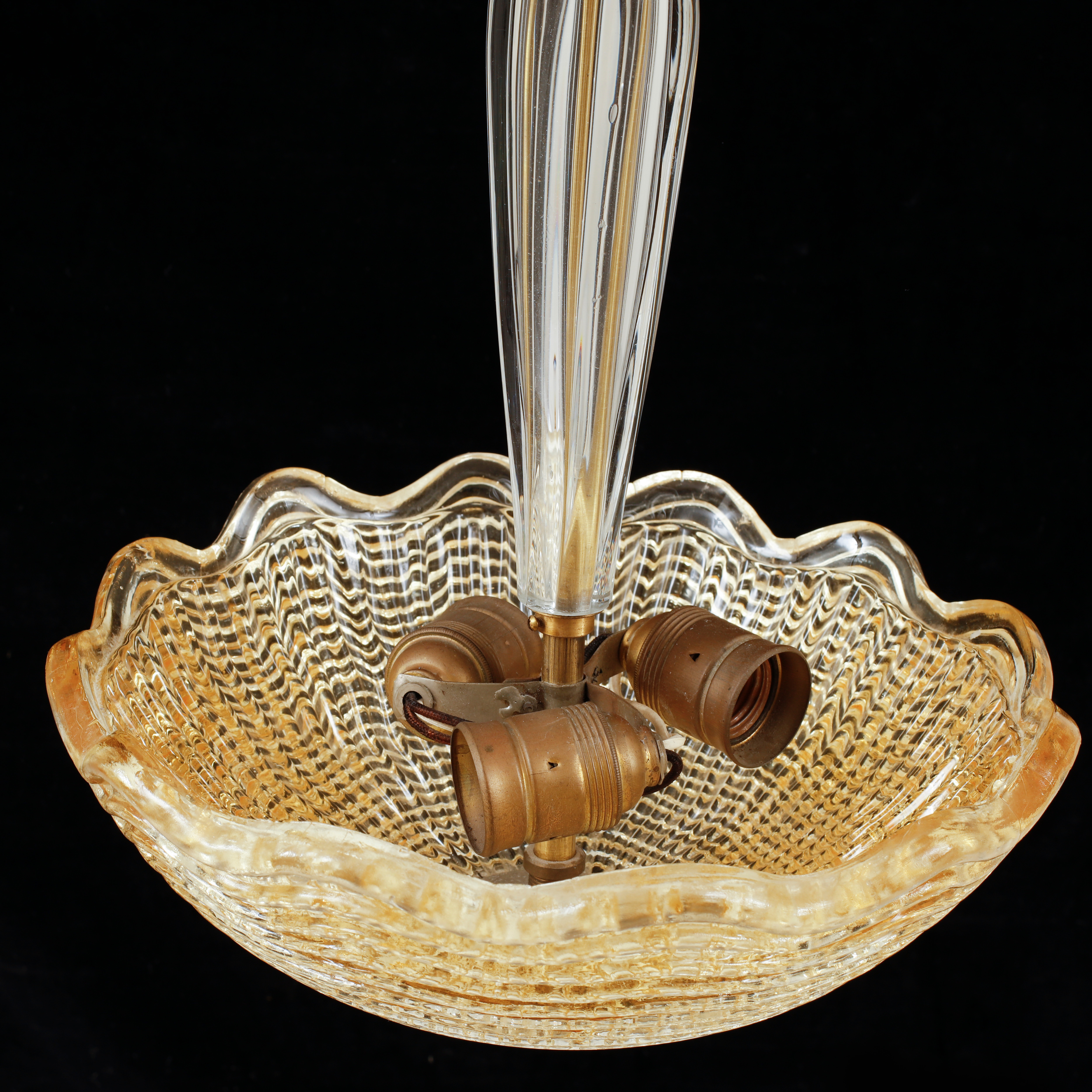 Images for 2093516. CEILING LAMP, glass and brass, Orrefors, 1940s ...