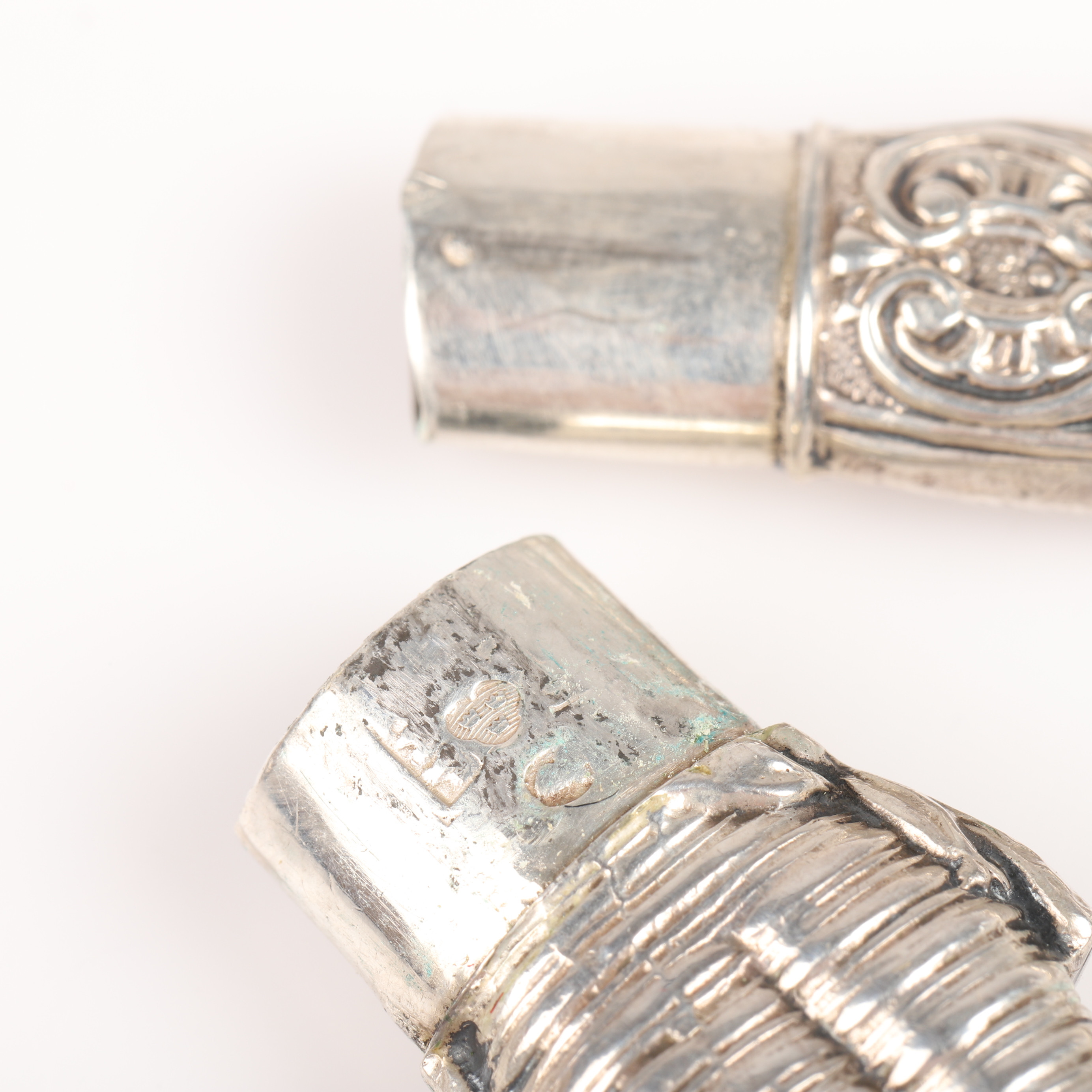 Images for 2134788. PIN CASES, 2 pieces, silver.