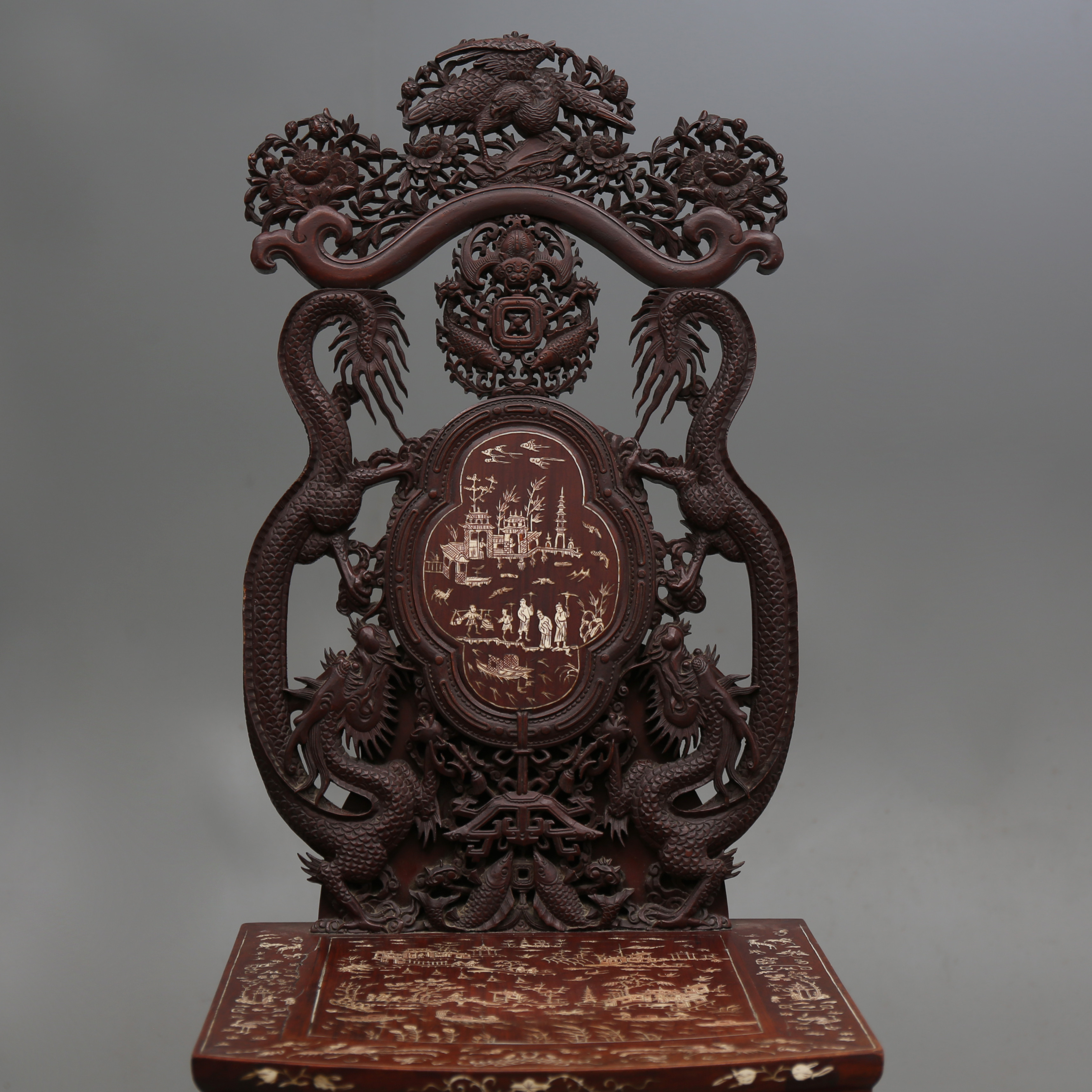 Images for 2146960. Vietnamese chair in Oriental wood with bone