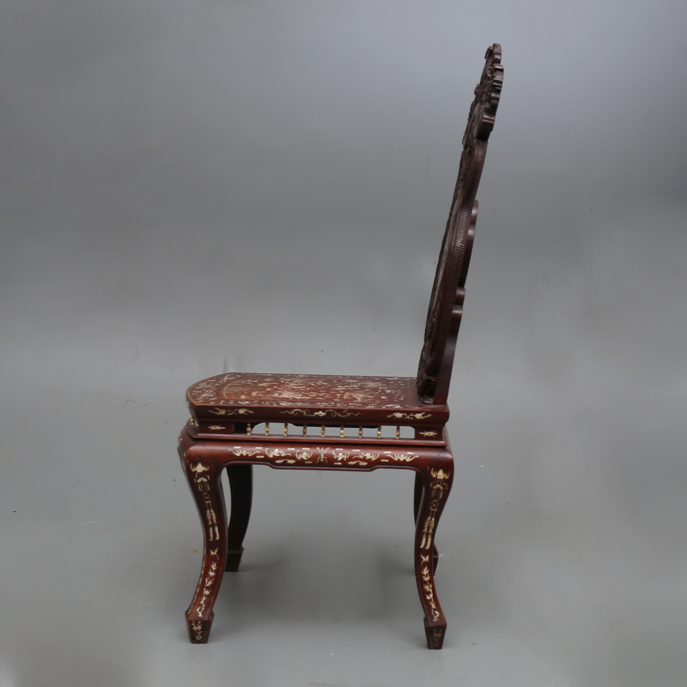 Images for 2146960. Vietnamese chair in Oriental wood with bone