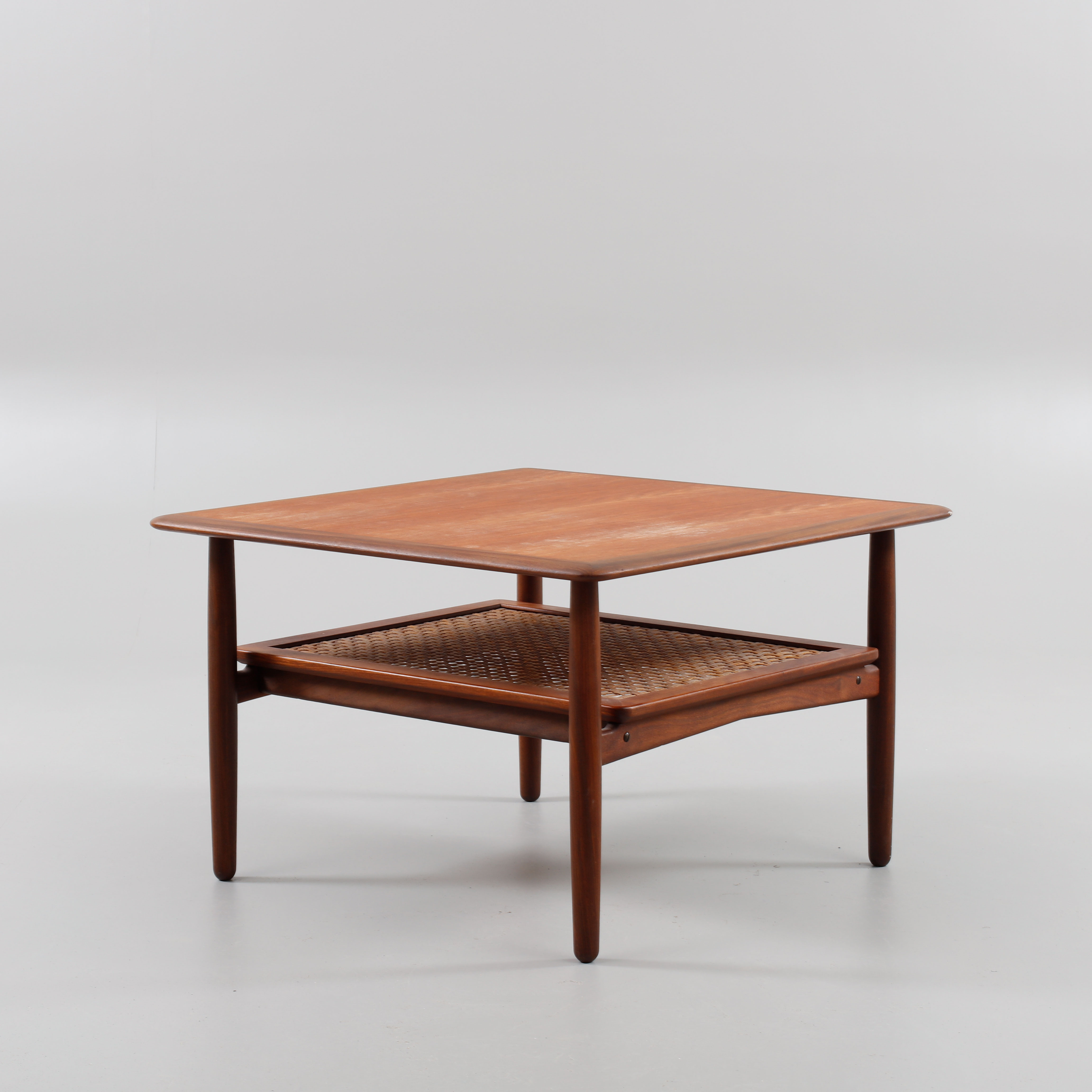 Images for 2155308. TABLE, teak with shelf in wicker, Westbergs möbler, Tranås.