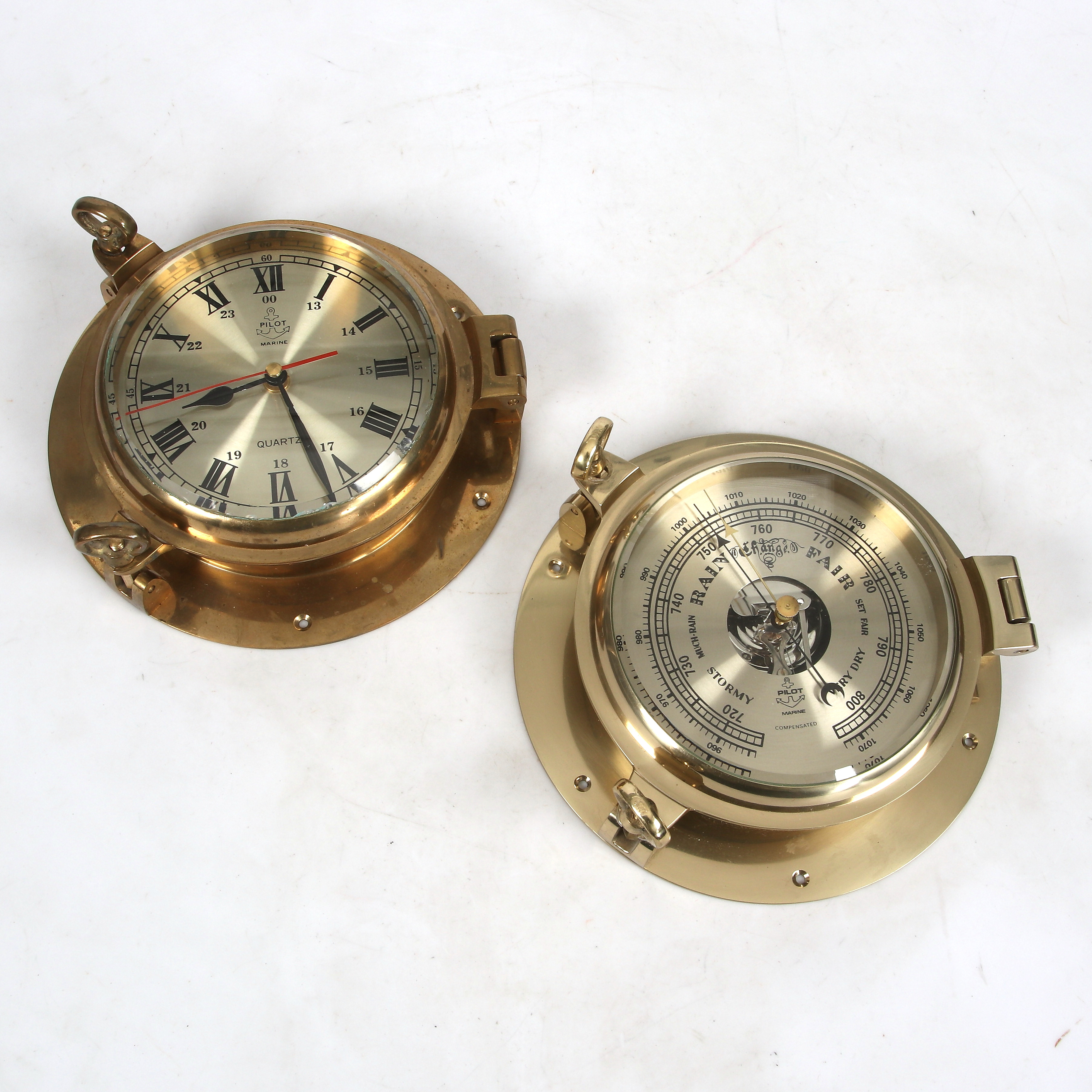 Images for 2170274. SHIP'S CLOCK and BAROMETER, brass, Pilot Marine
