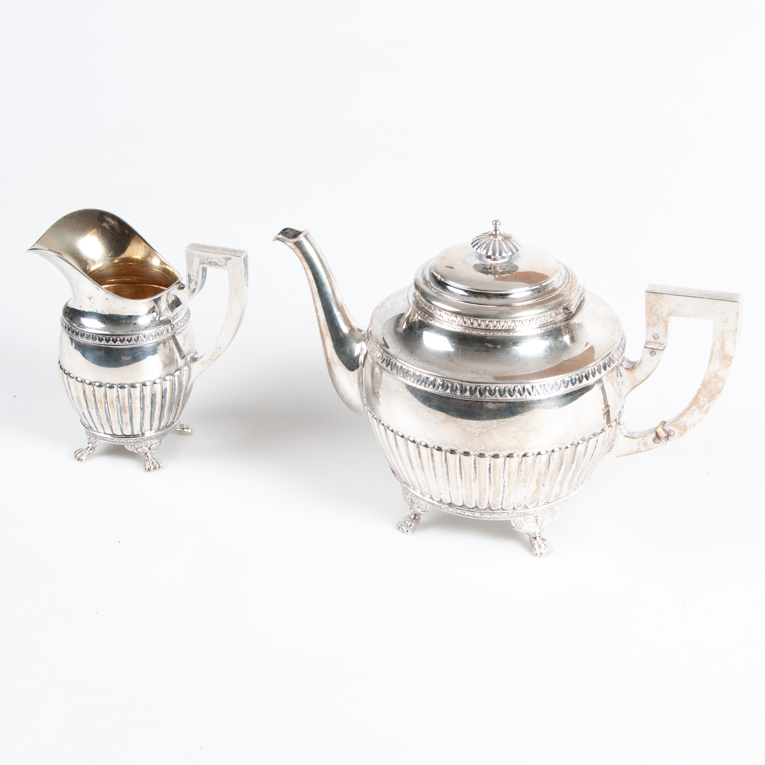 Images for 2197494. SILVER. Teapot and milk jug, 863g, first part of