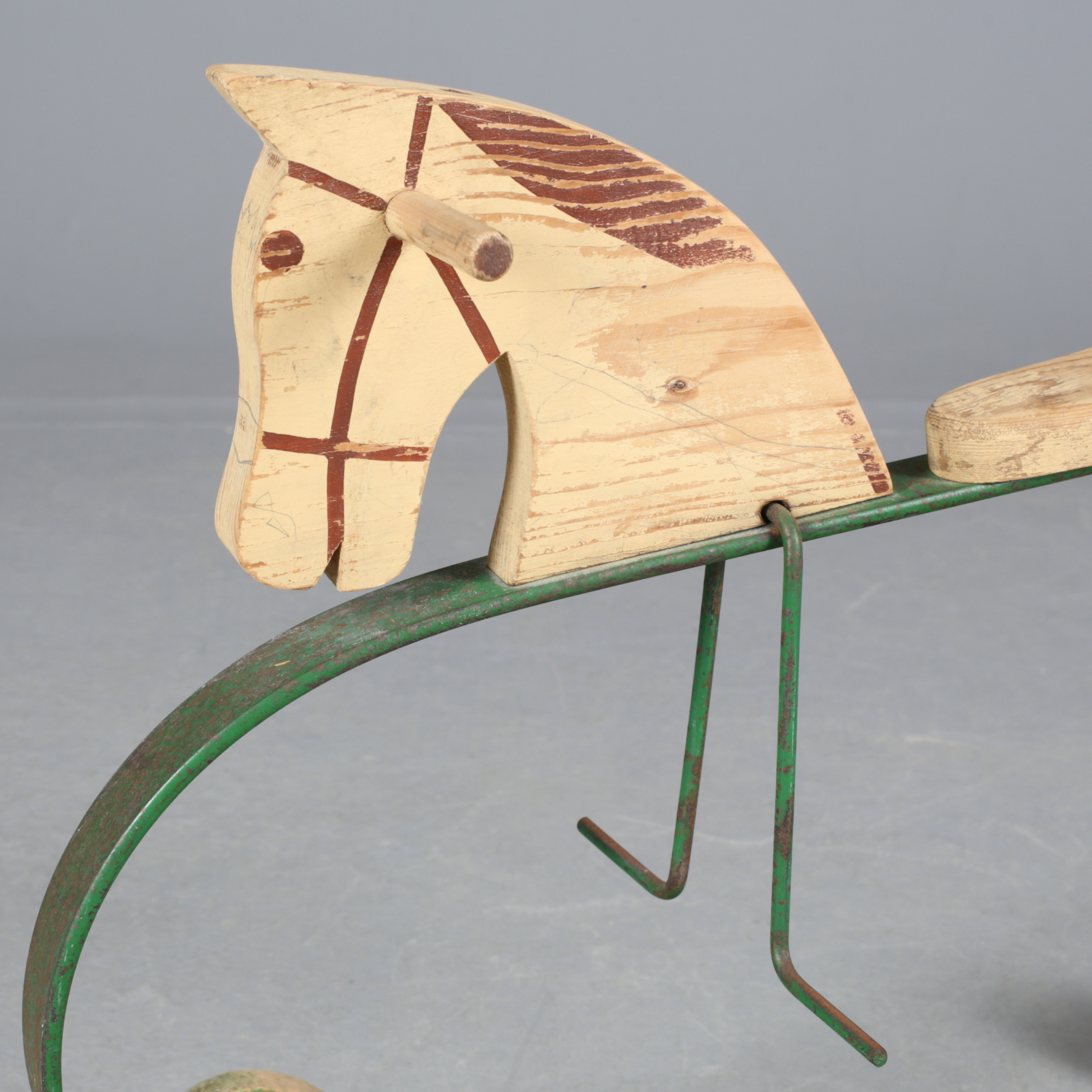 Images for 2204909. TOY HORSE on wheels, wood/metal, first half of the