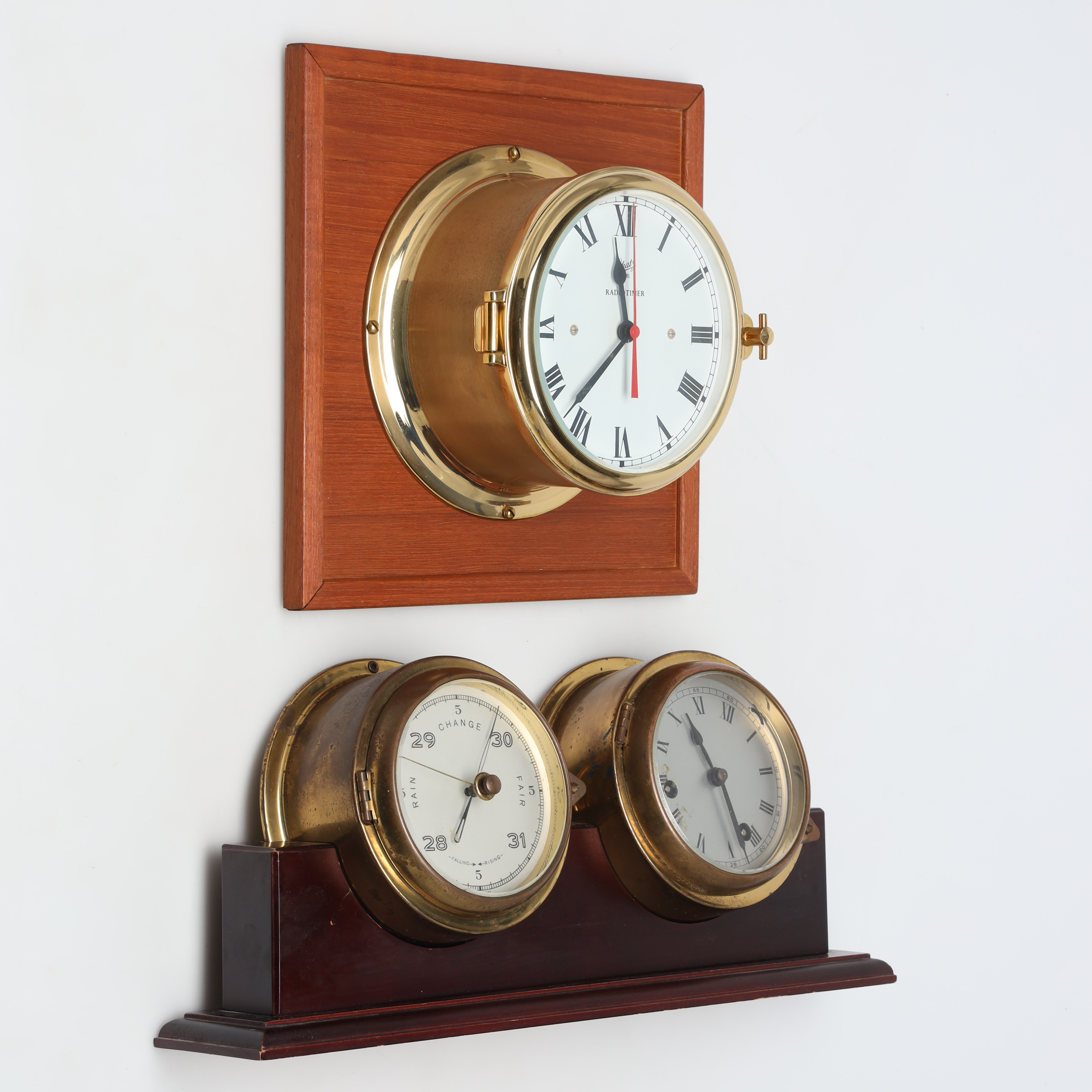 Images for 2228149. BAROMETER, SHIP'S CLOCK, 3 parts, including Schatz