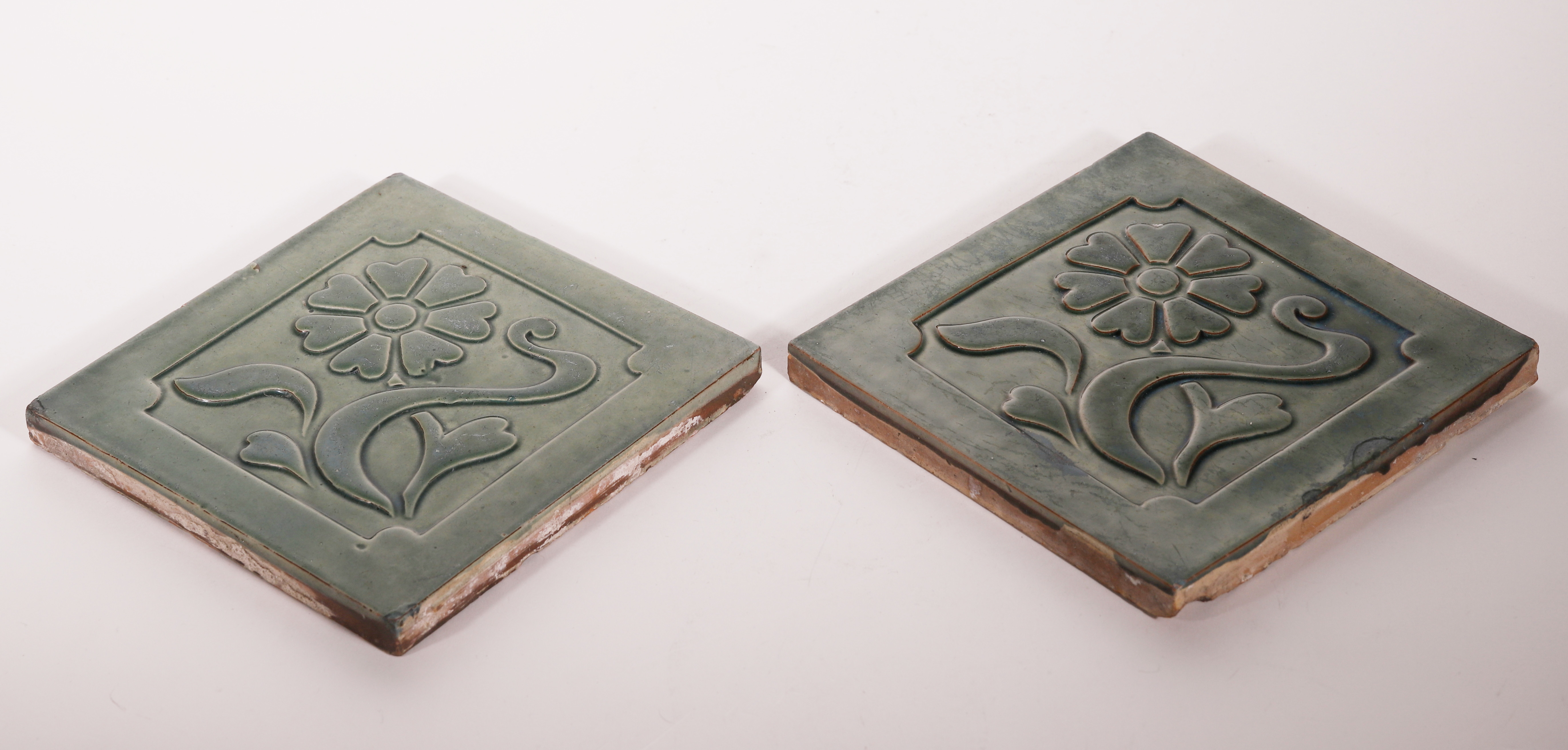 Images for 2244724. PAIR OF MODERNIST TILES, glazed ceramic.