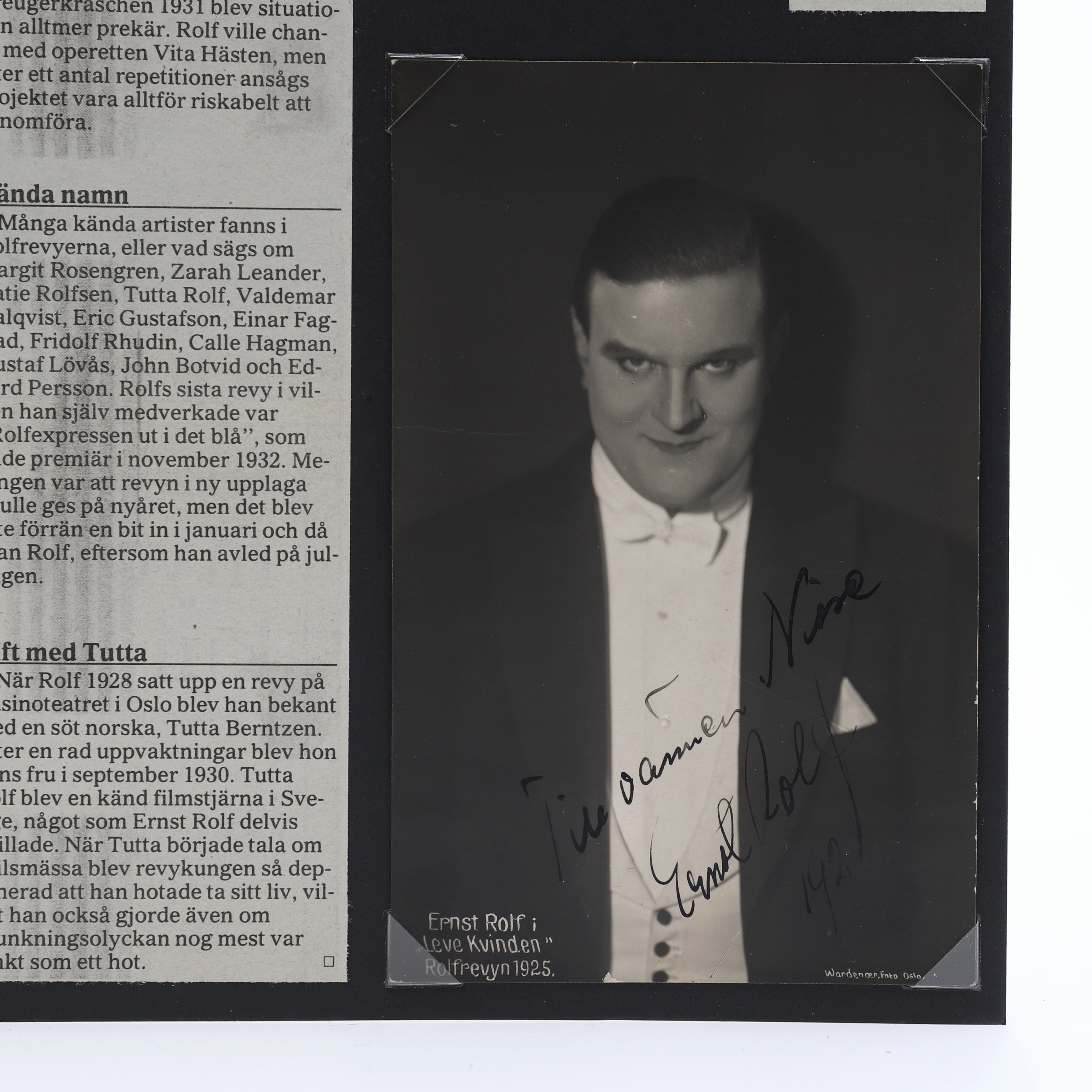 Images for 2282065. AUTOGRAPH. Ernst Rolf (1891-1932) Swedish singer ...