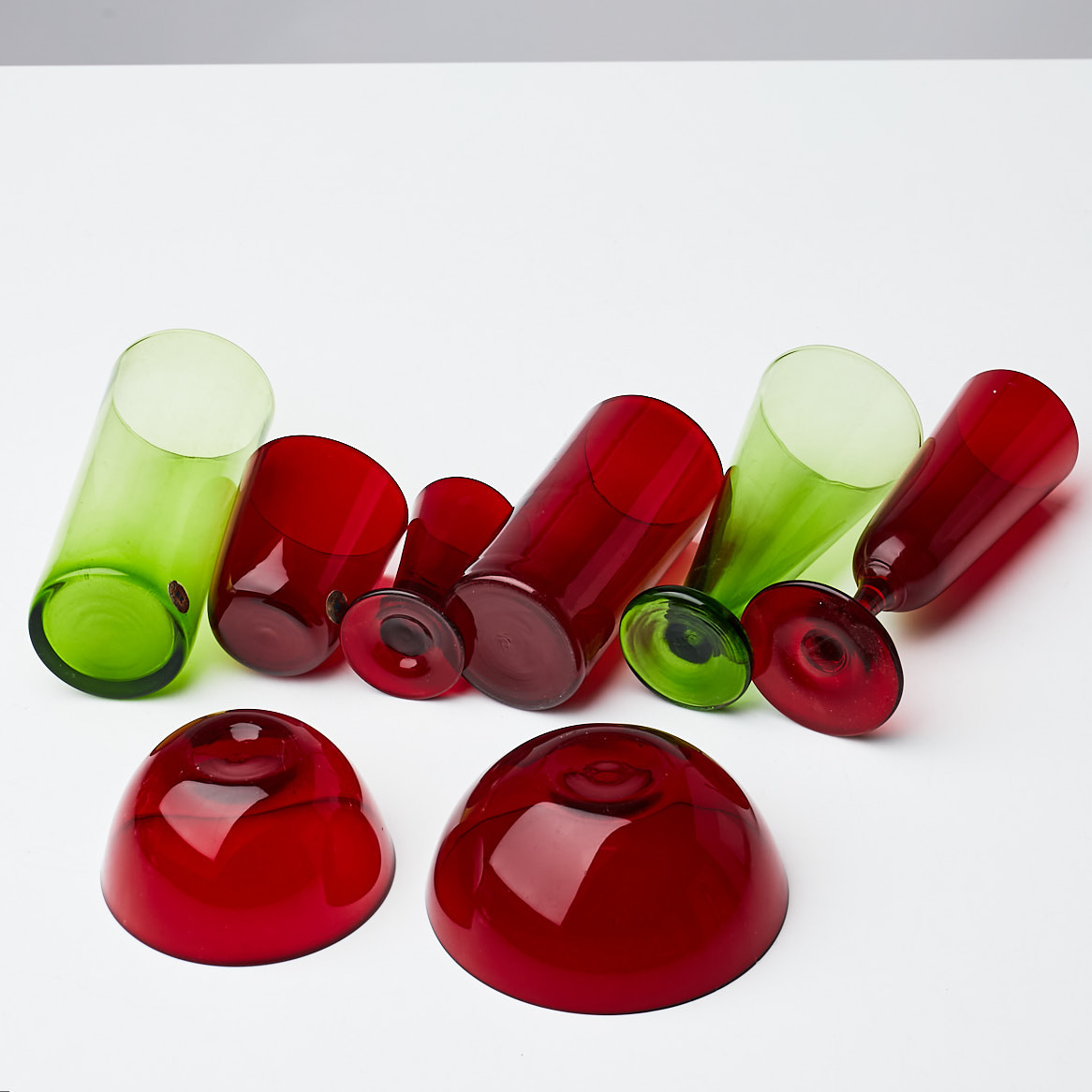 Images for 2283463. MONICA BRATT. Glasses and bowls, 33 dr, Reijmyre, 5 champagne glasses, 6