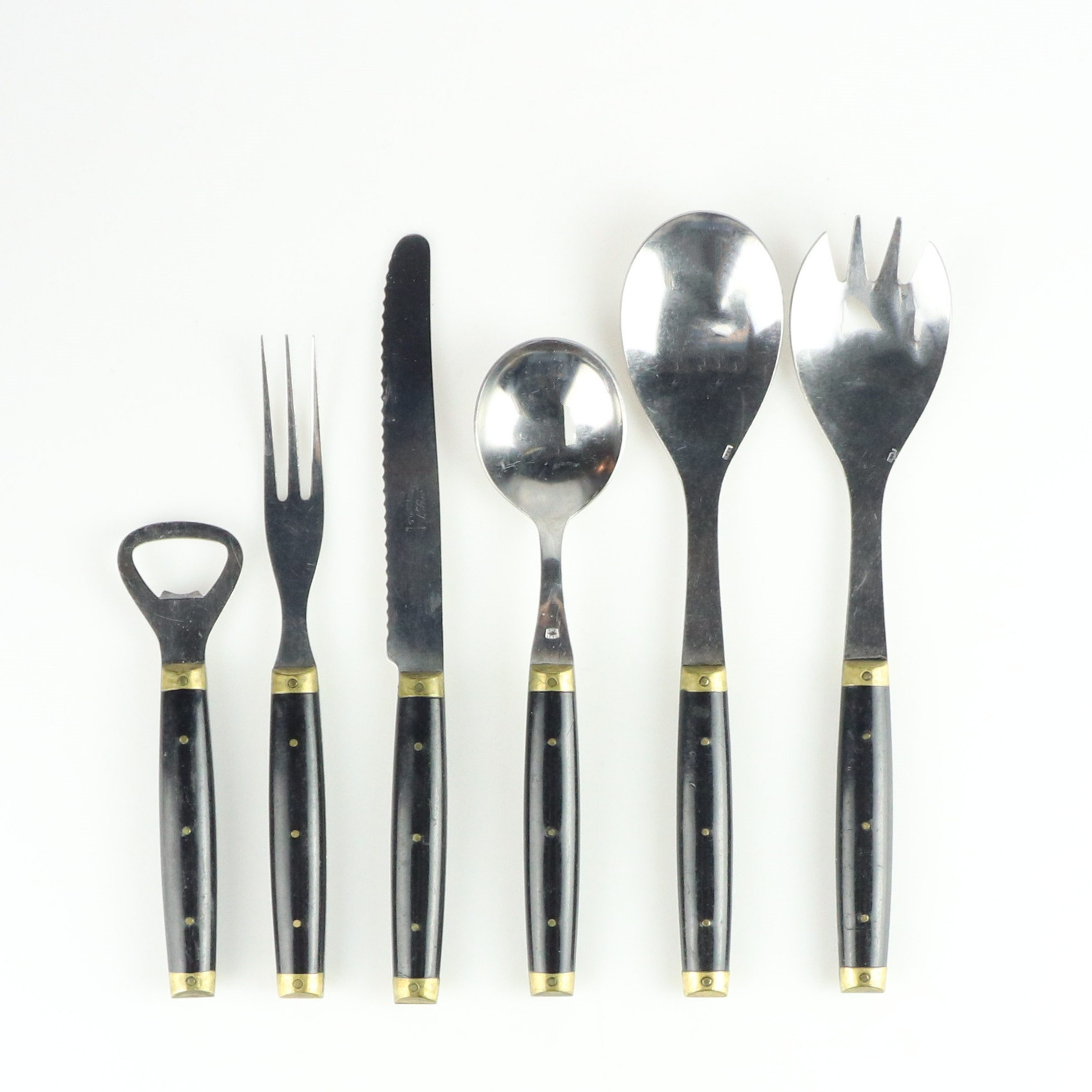 Images for 2288987. CUTLERY, 38 pieces, brass with plastic handle, APA